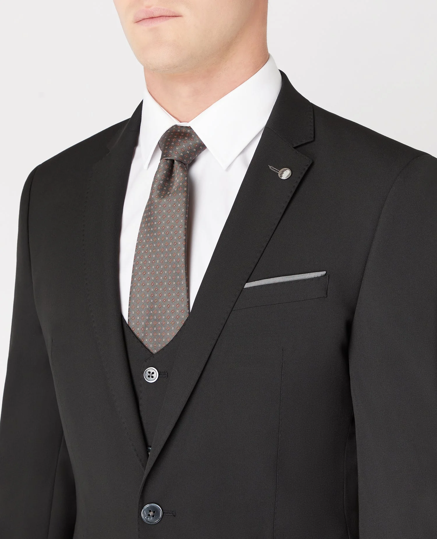 Slim Fit Notch Lapel Suit Jacket - Image 4