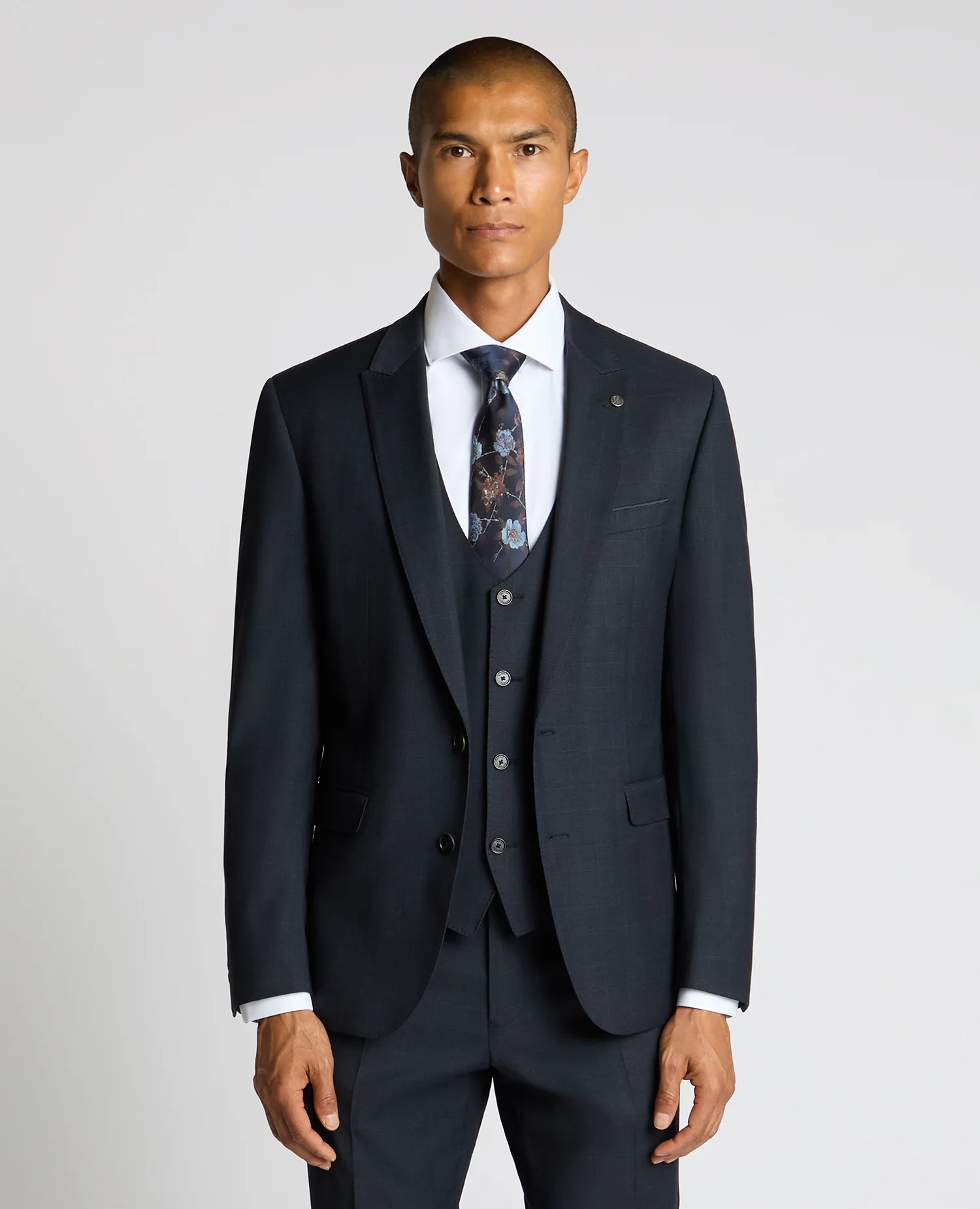 Slim Fit Stretch Printed Jacket