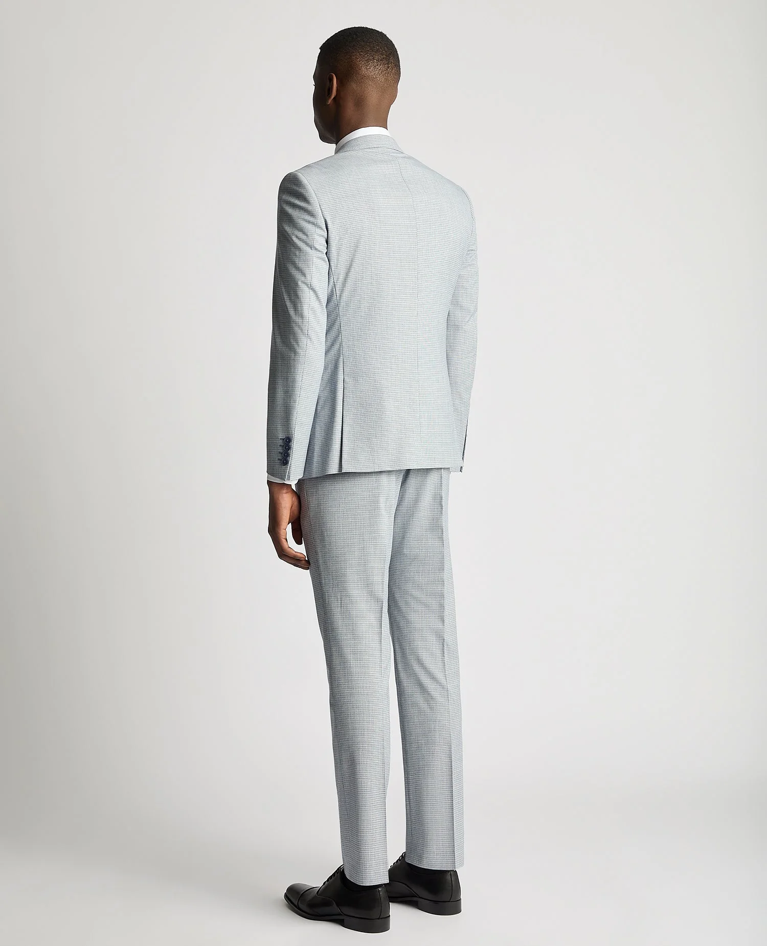 Slim Fit Micro Houndstooth Suit - Image 3
