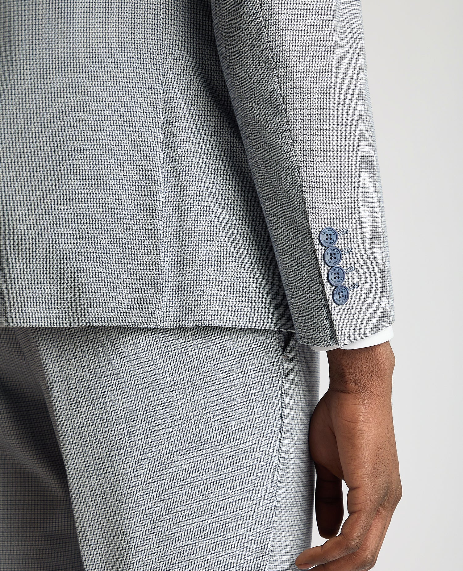 Slim Fit Micro Houndstooth Suit - Image 5