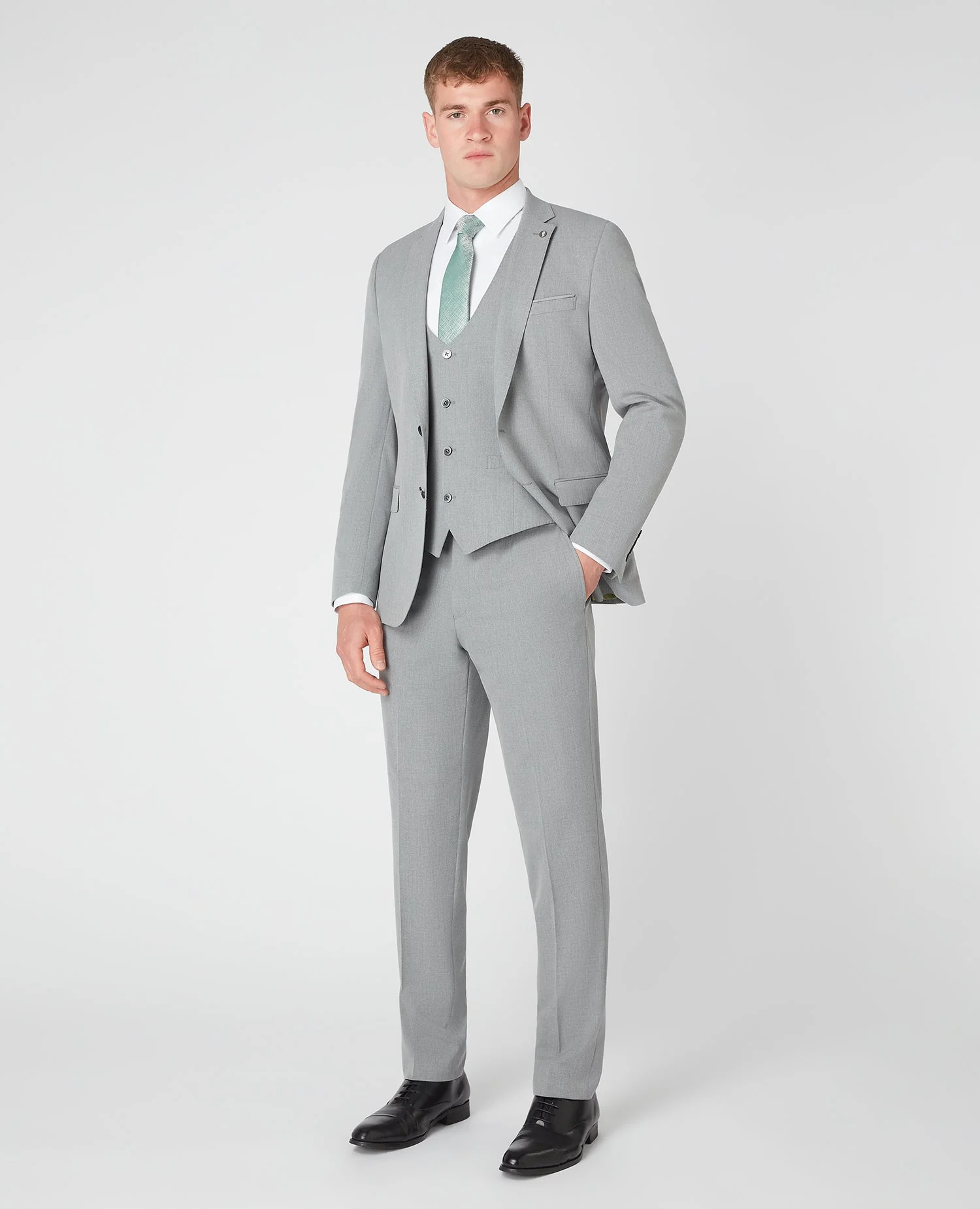 Slim Fit Stretch Waistcoat - Image 2