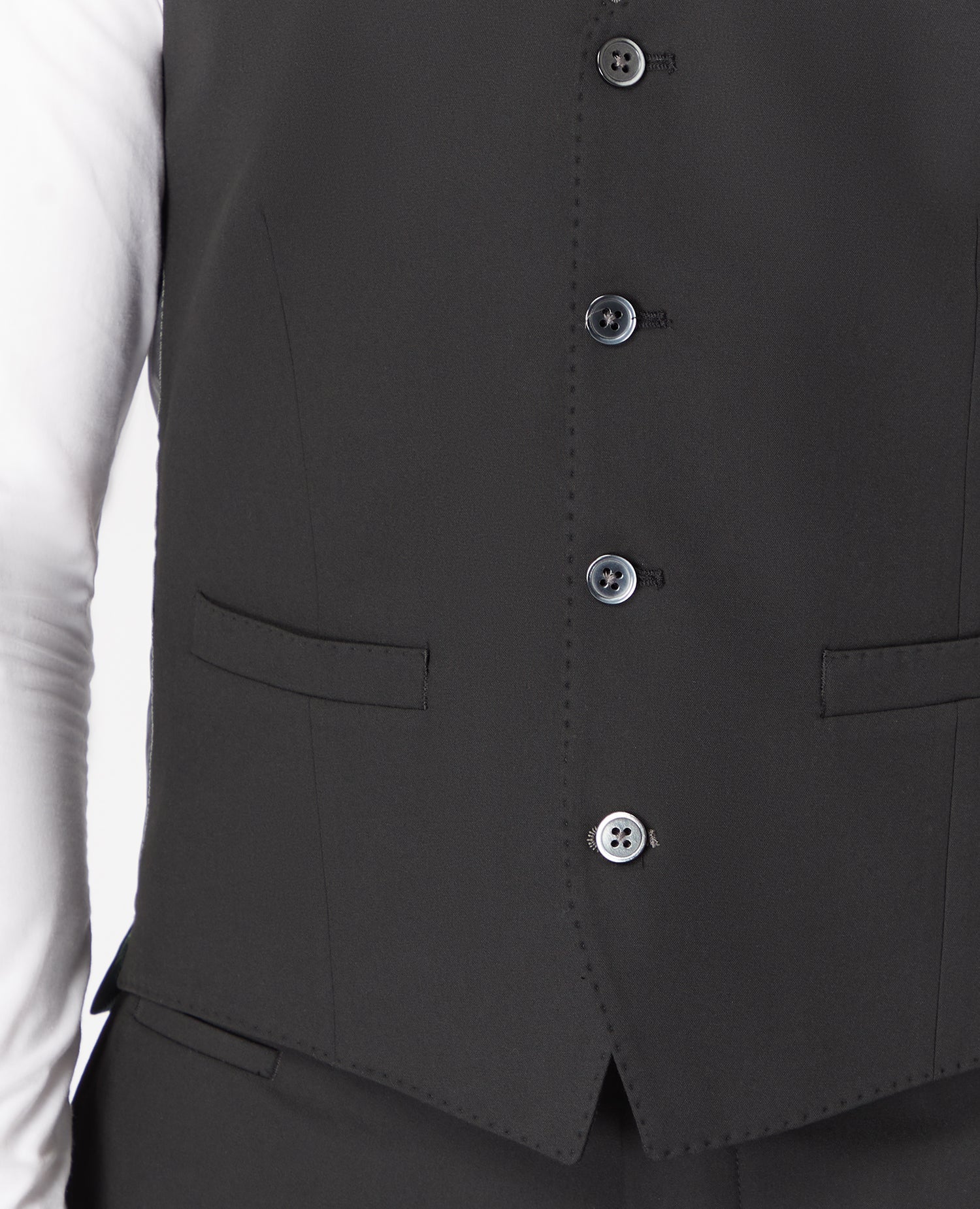 Slim Fit Notch Lapel Suit Waistcoat - Image 4