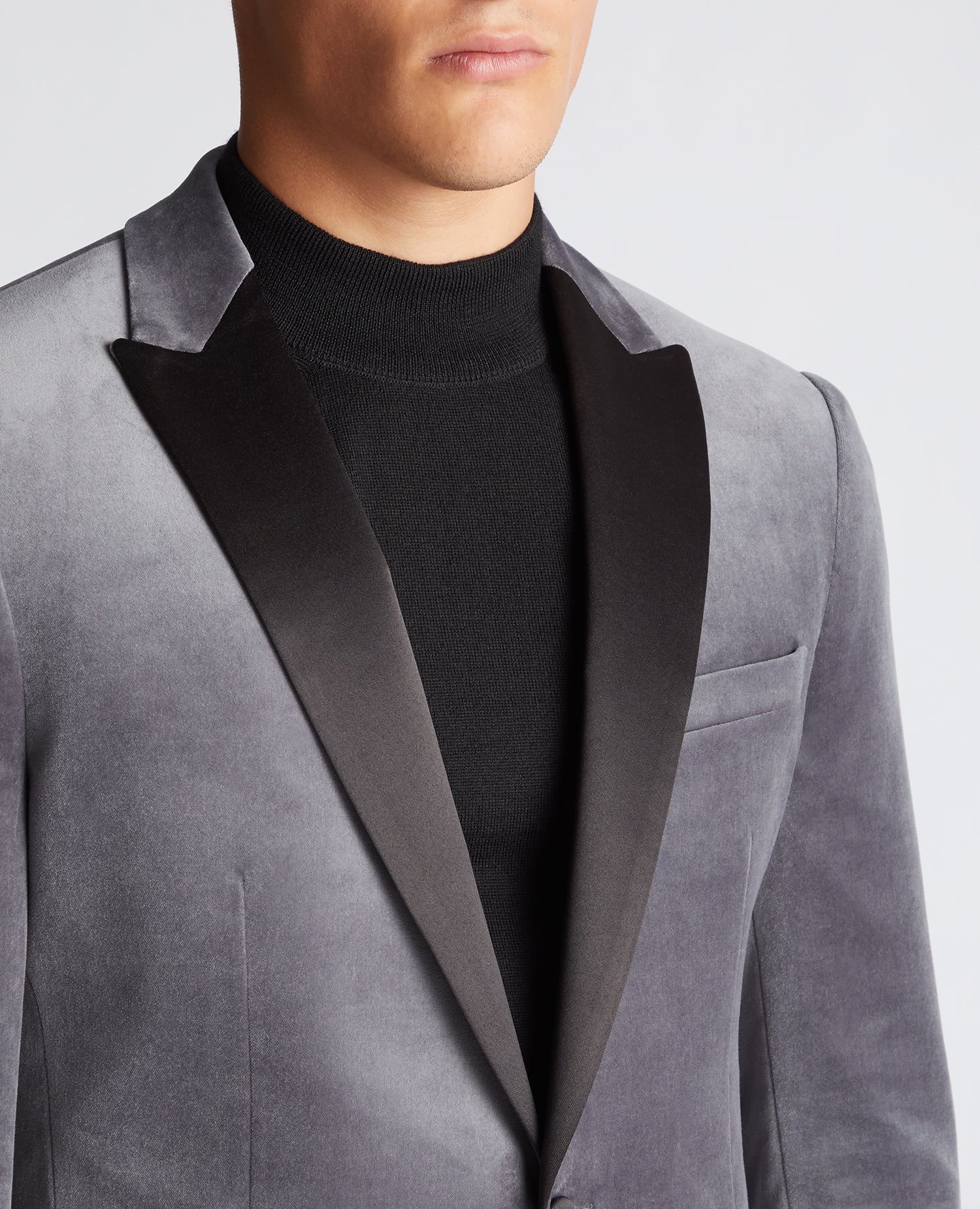 Slim Fit Velvet Jacket - Image 5