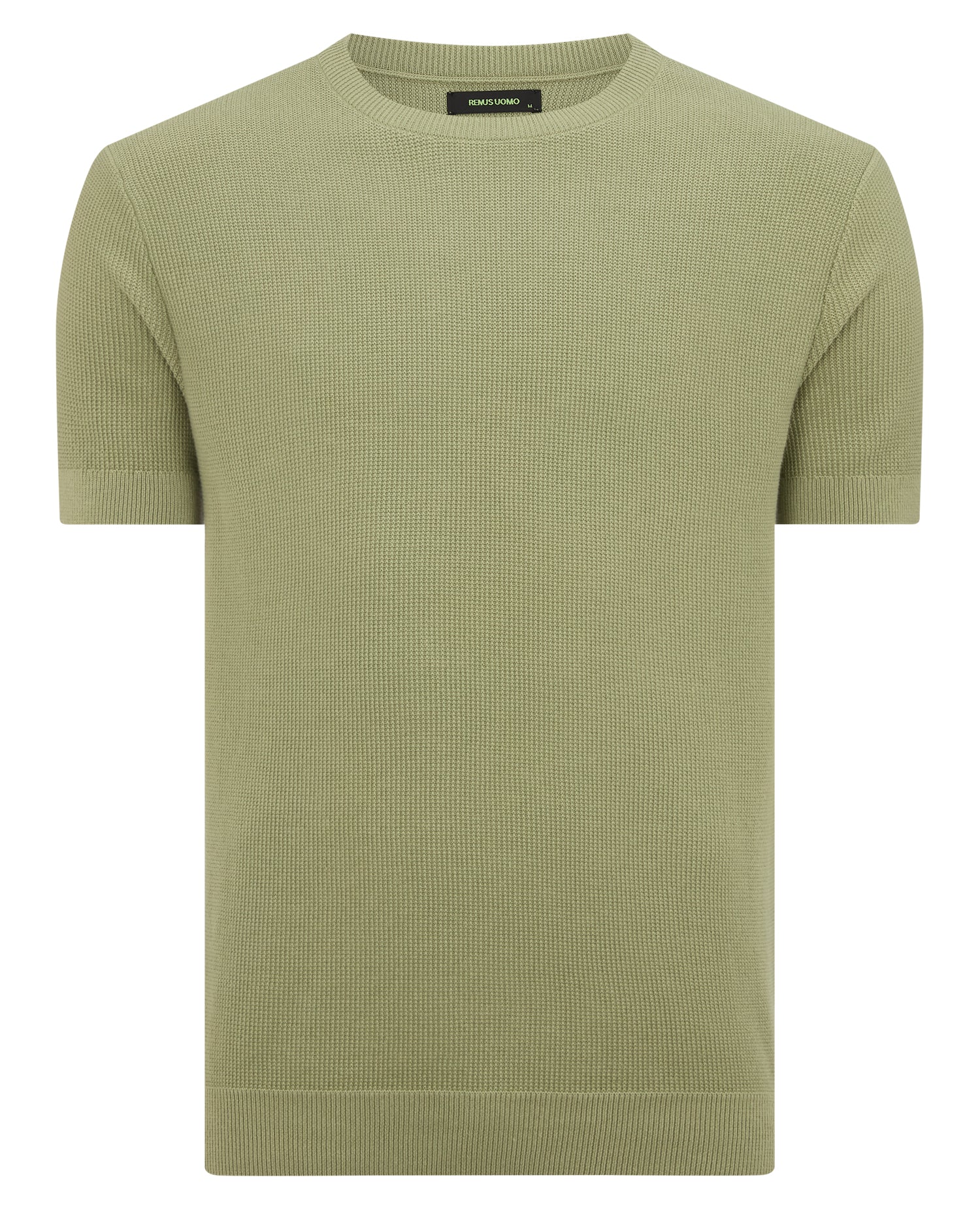 Slim Fit Wafffle Knitted Tee - Image 6
