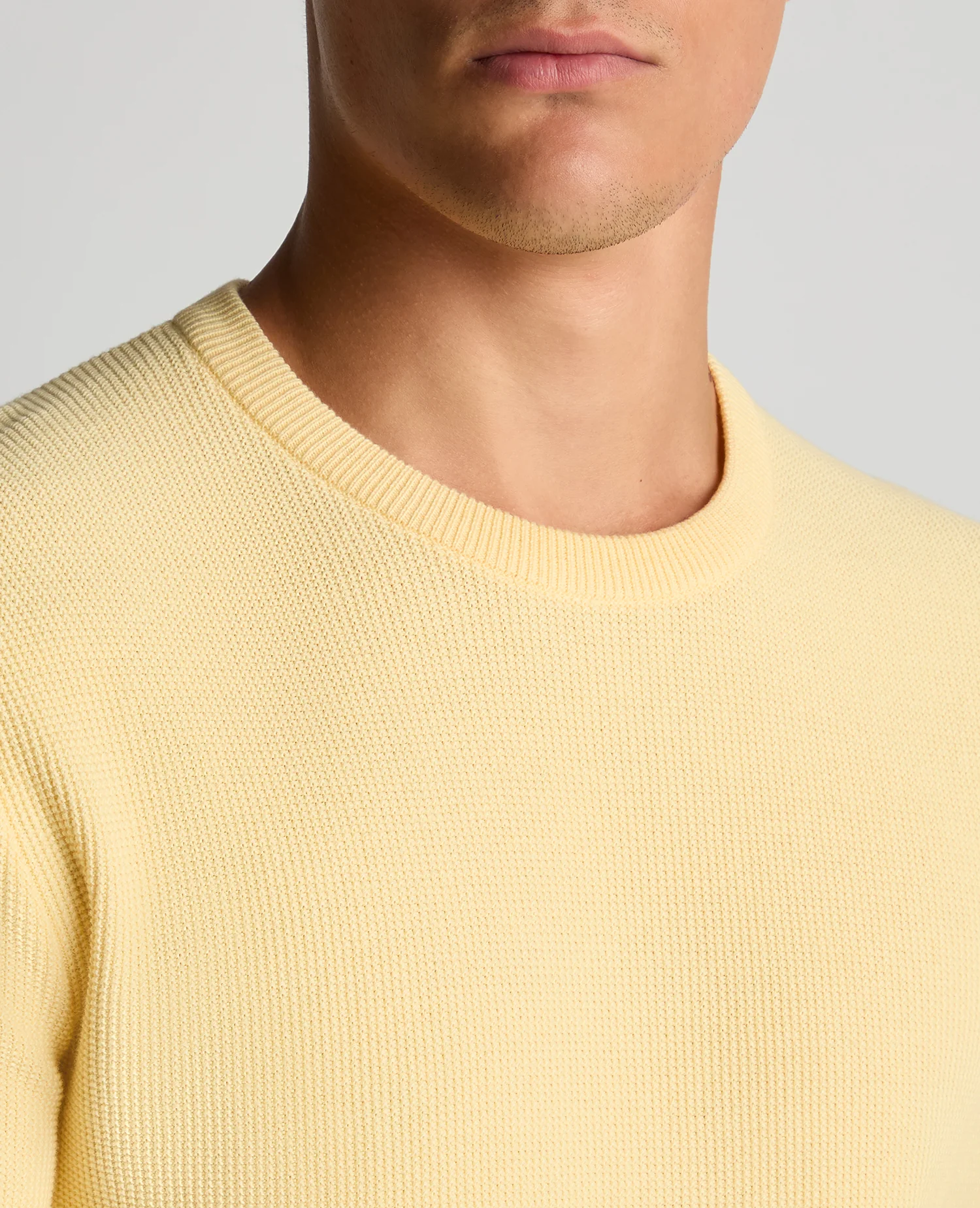 Slim Fit Wafffle Knitted Tee - Image 5