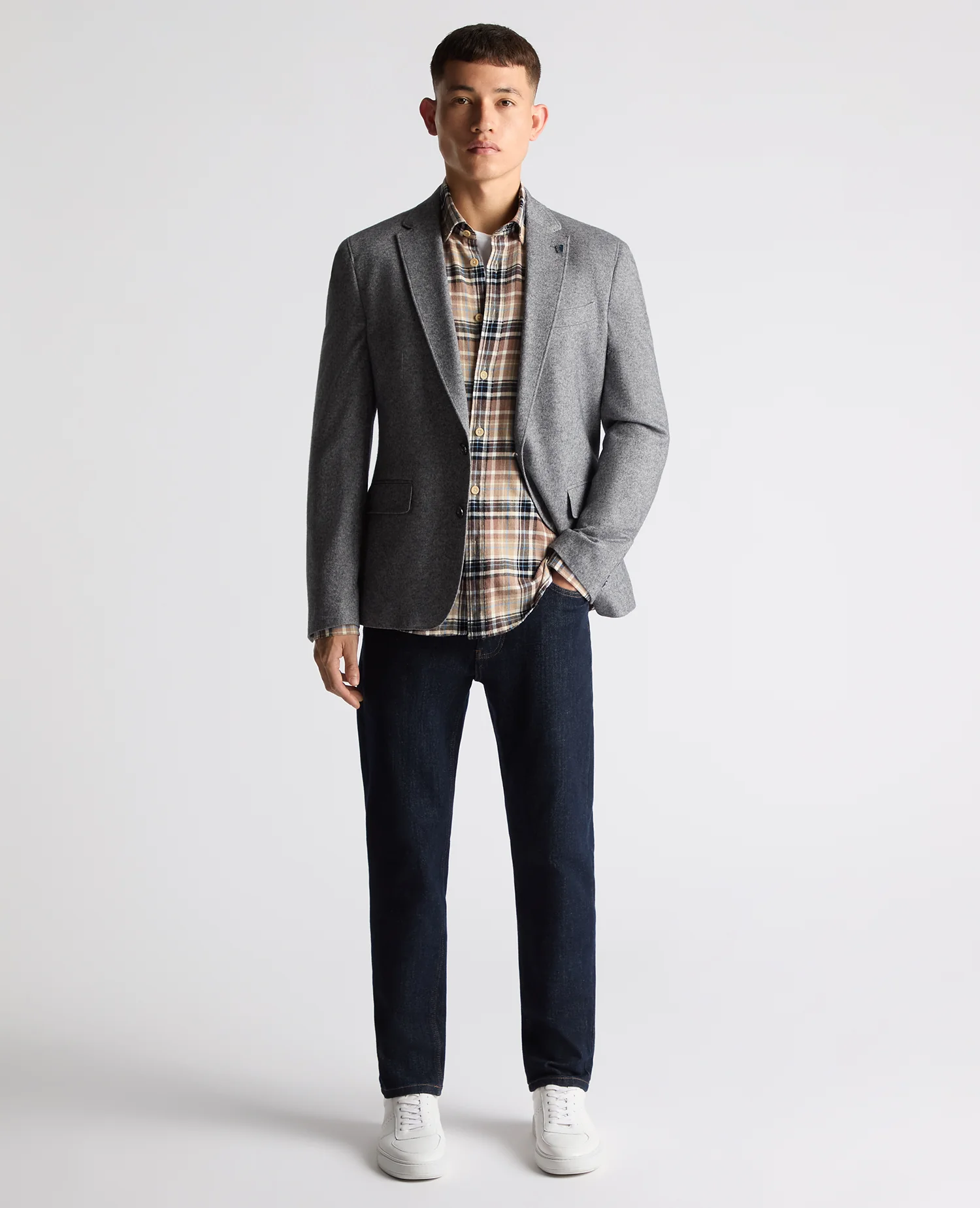 Slim Fit Wool Blend Jacket - Image 2