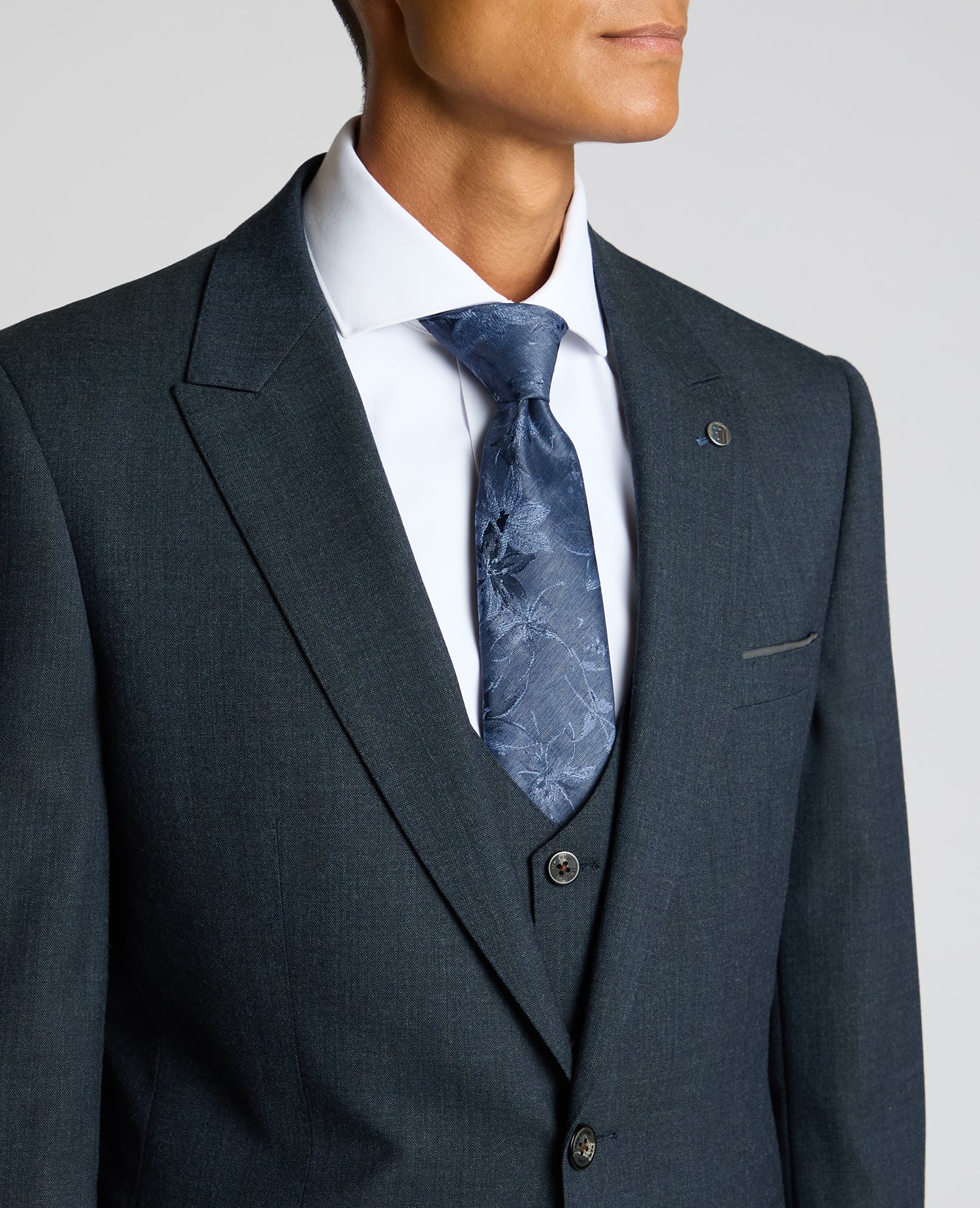 Slim Fit Wool Blend Suit - Image 4