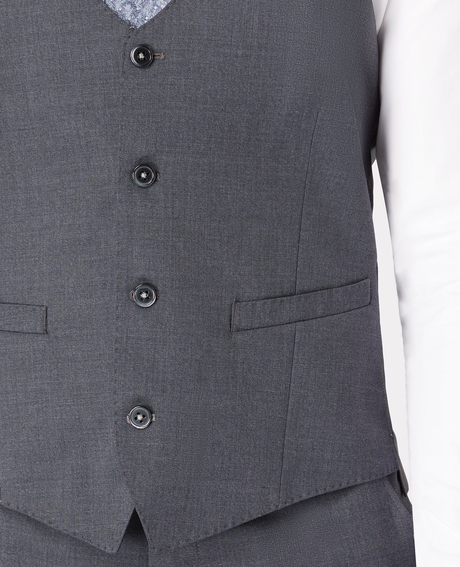 Slim Fit Wool-Blend Stretch Mix and Match Waistcoat - Image 4