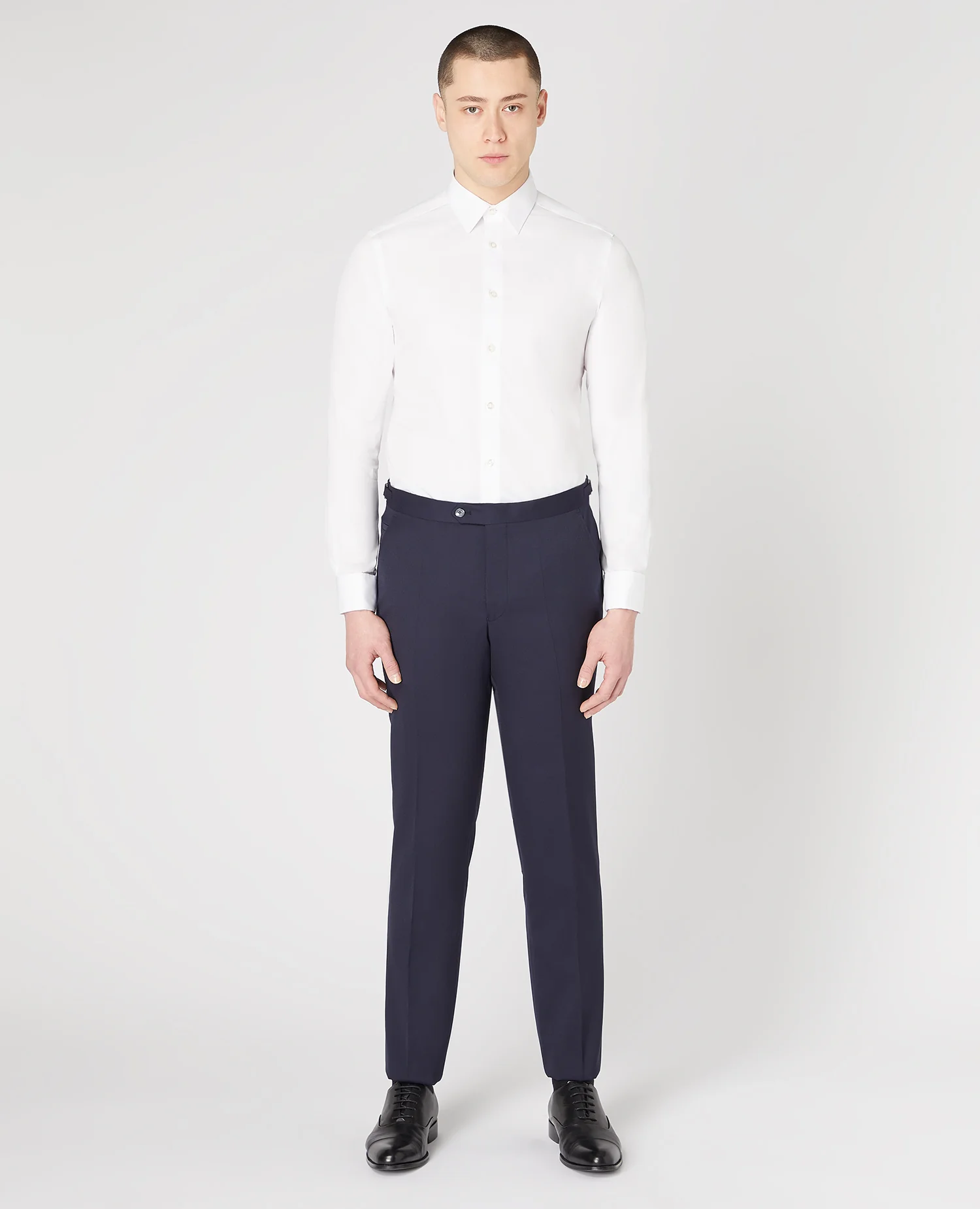 Slim Fit Wool-Rich Mix and Match Dinner Suit Trousers - Image 2