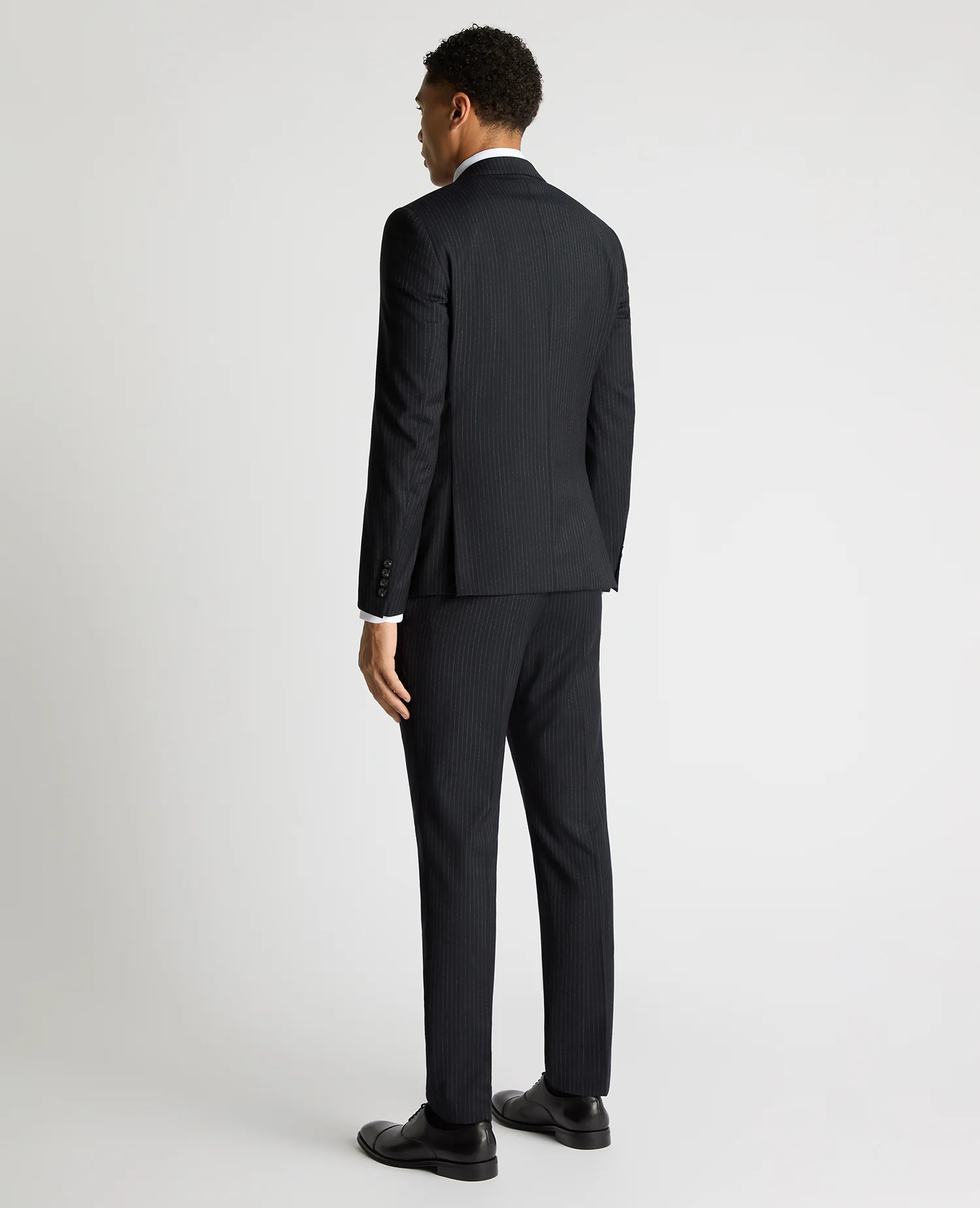 Slim Fit Pinstripe Wool Rich Suit - Image 3