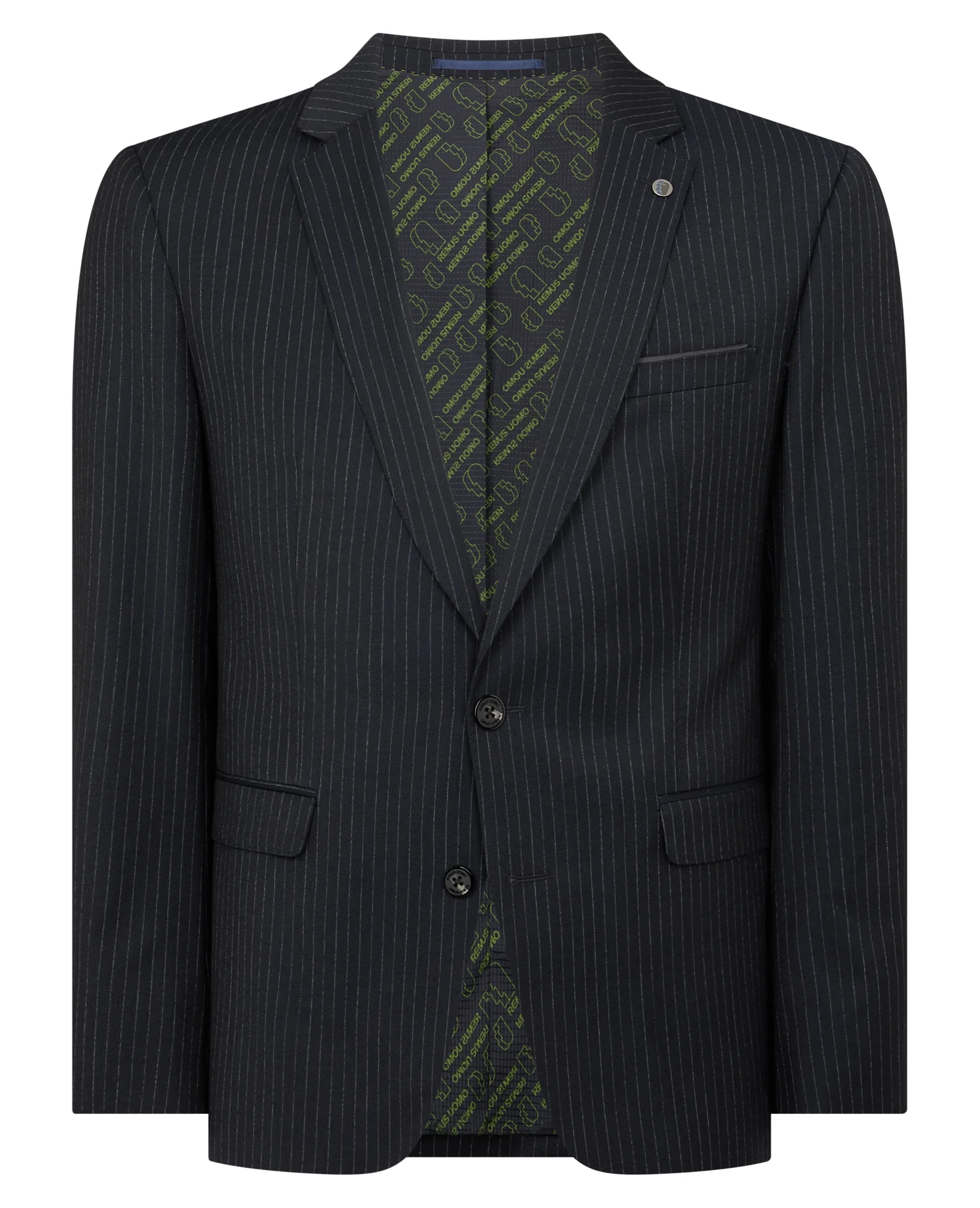 Slim Fit Pinstripe Wool Rich Suit - Image 7