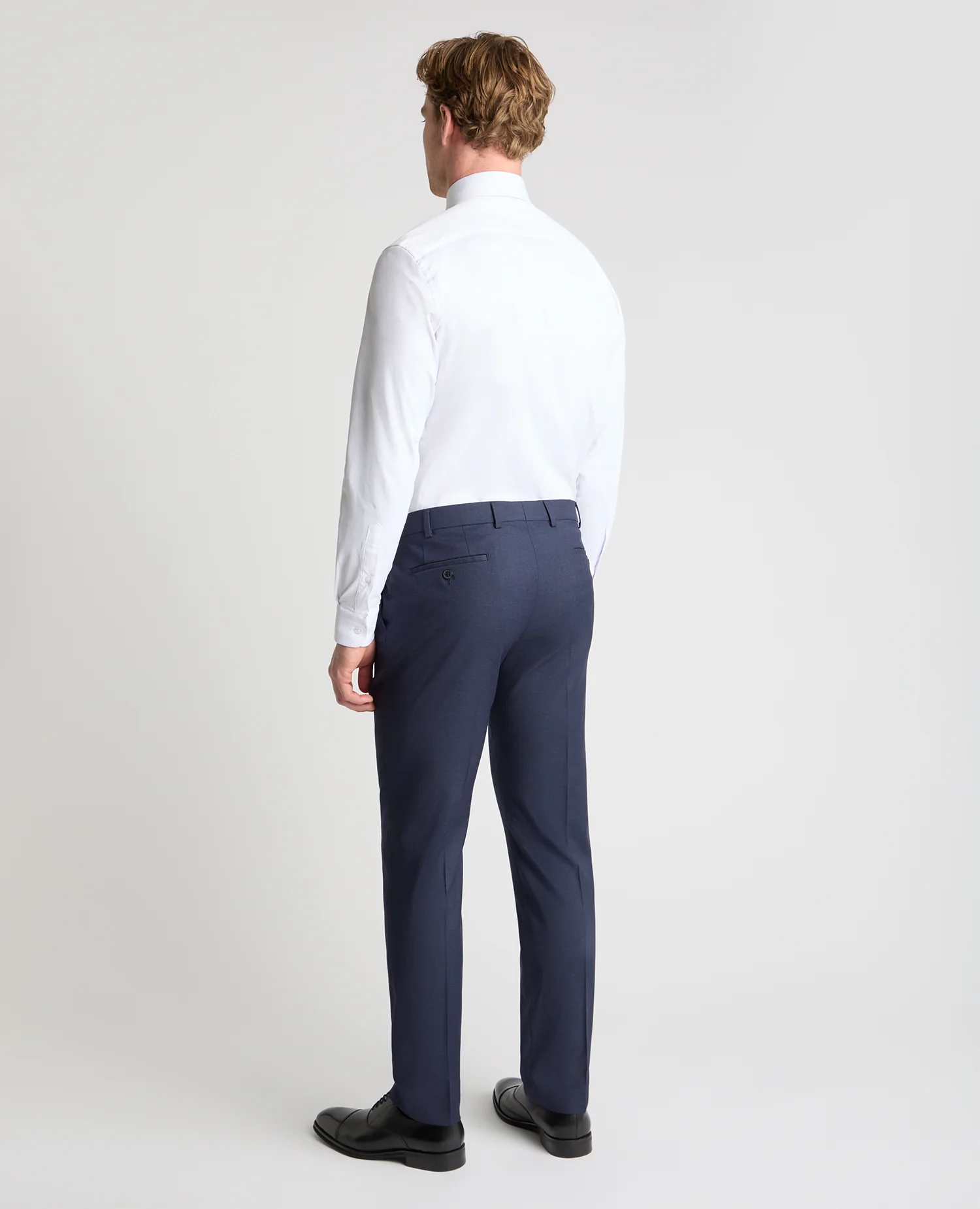 Slim leg polyviscose stretch formal trousers - Image 3
