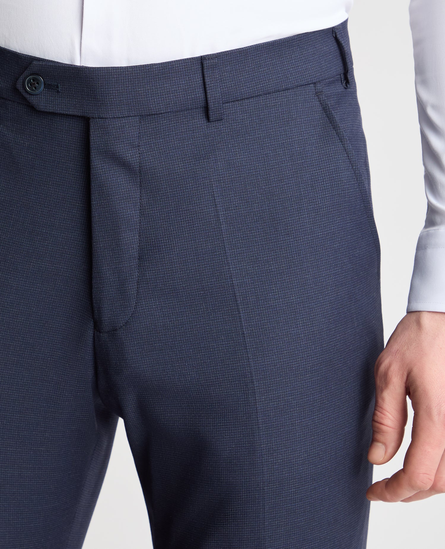 Slim leg polyviscose stretch formal trousers - Image 4