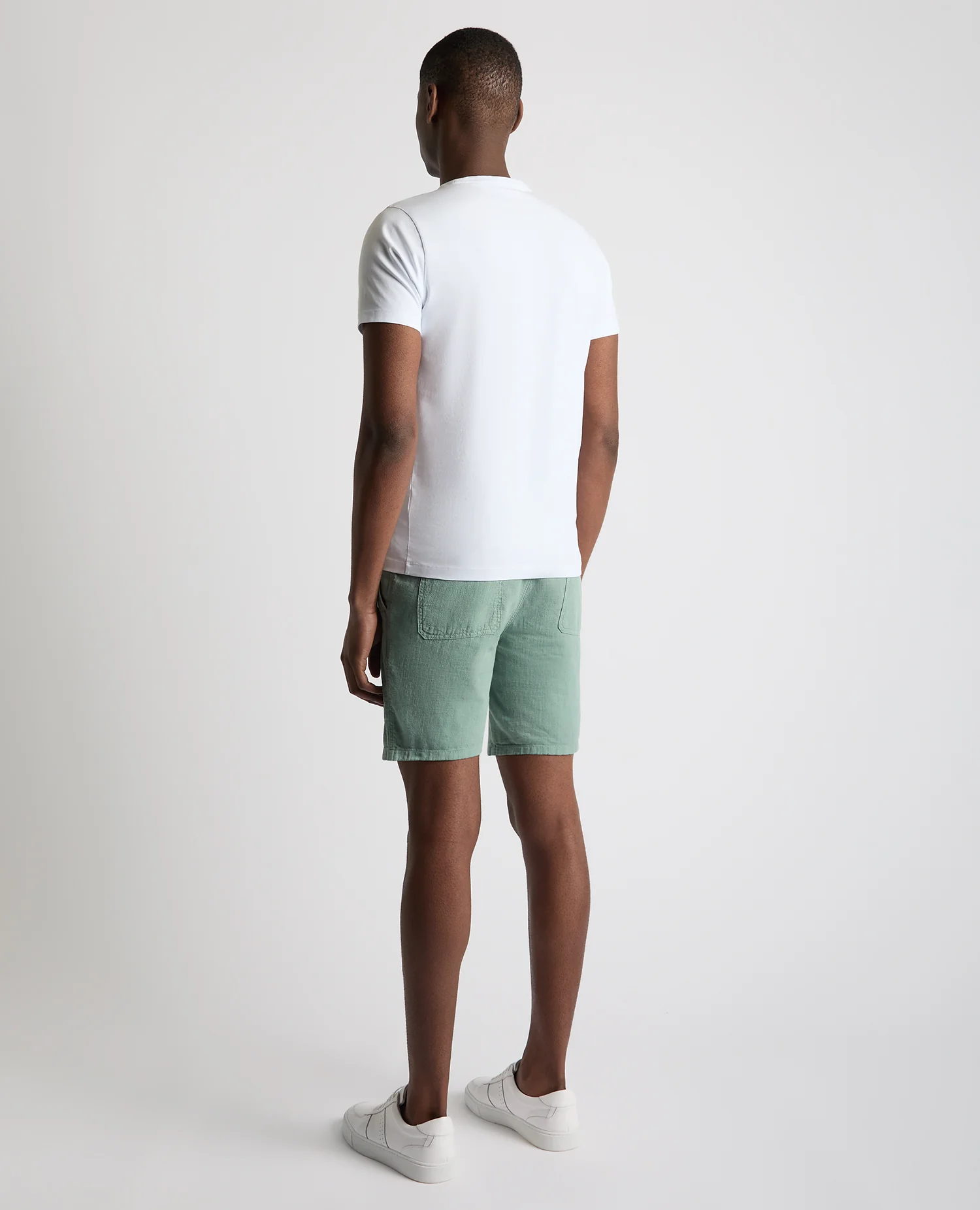 Slim Fit Cotton-Linen Shorts - Image 3
