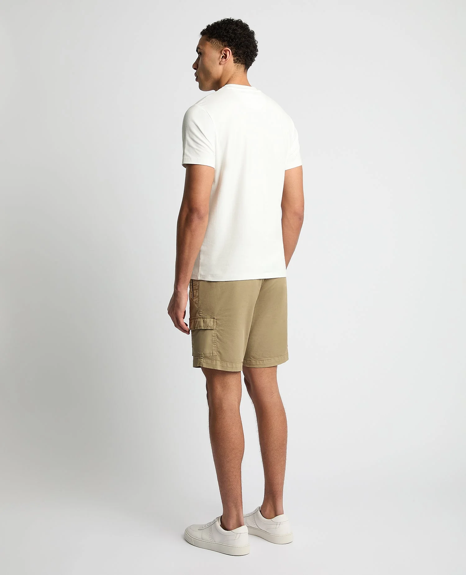 Slim Leg Cotton Stretch Cargo Shorts - Image 3