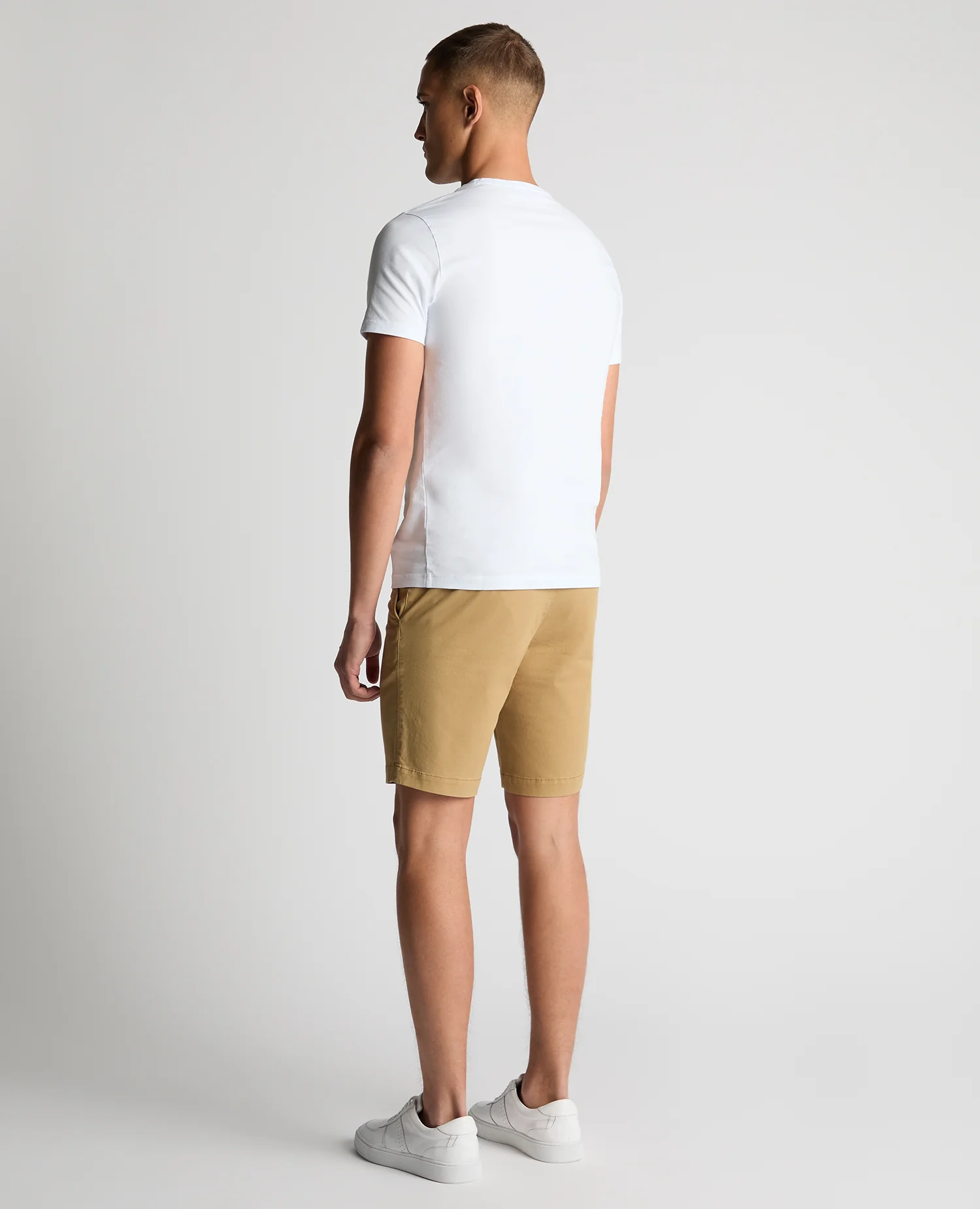 Camel Slim Leg Cotton-Stretch Chino Short - Image 3