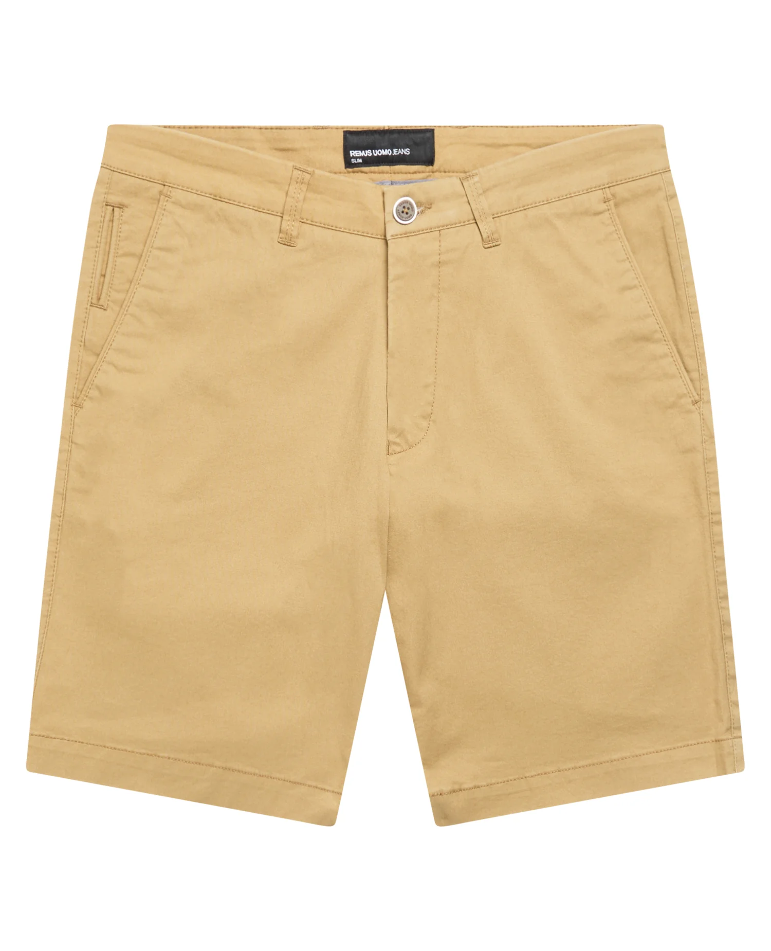 Camel Slim Leg Cotton-Stretch Chino Short - Image 6