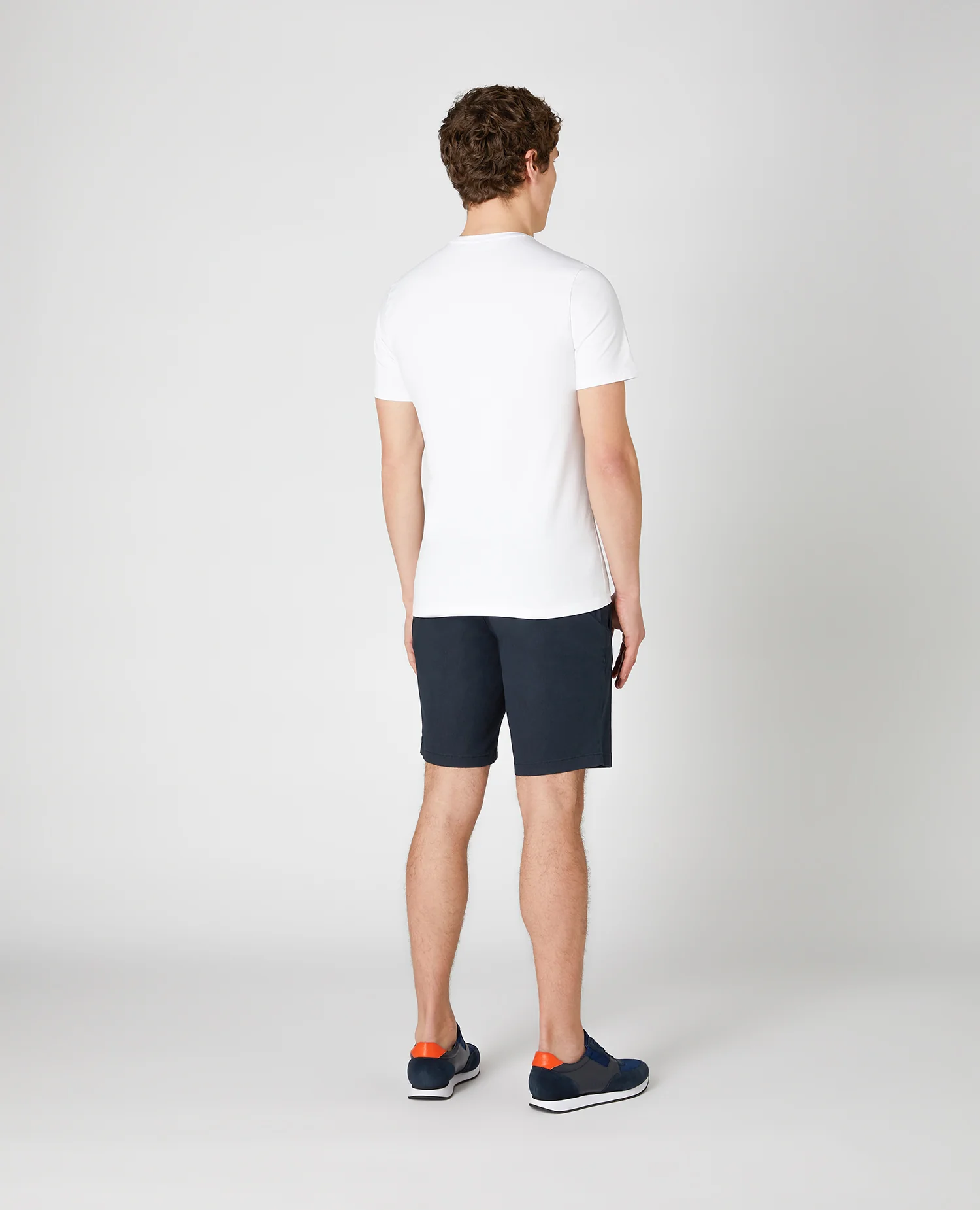 Slim Leg Cotton Stretch Chino Shorts - Image 3