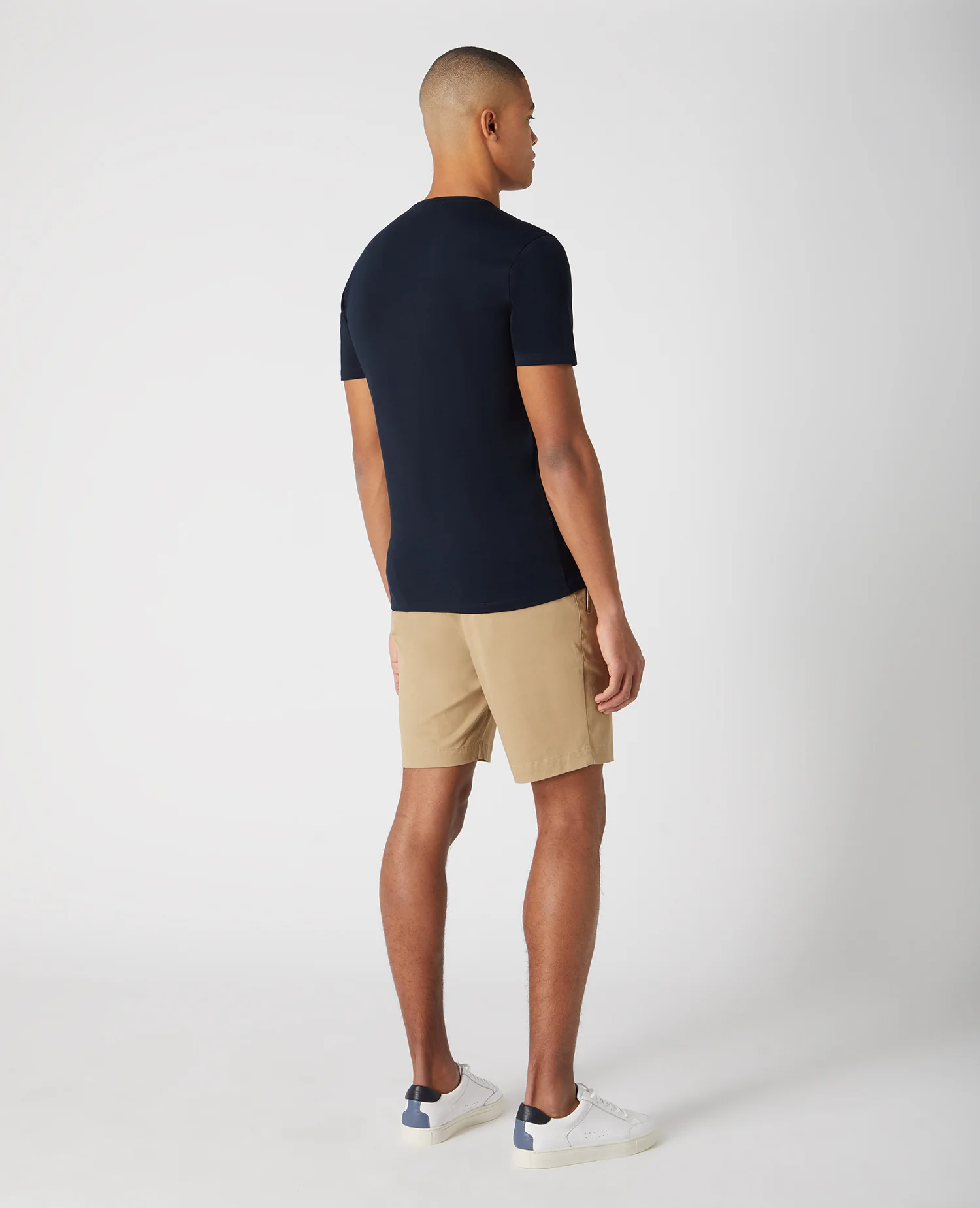 Slim Leg Cotton Stretch Chino Shorts - Image 3