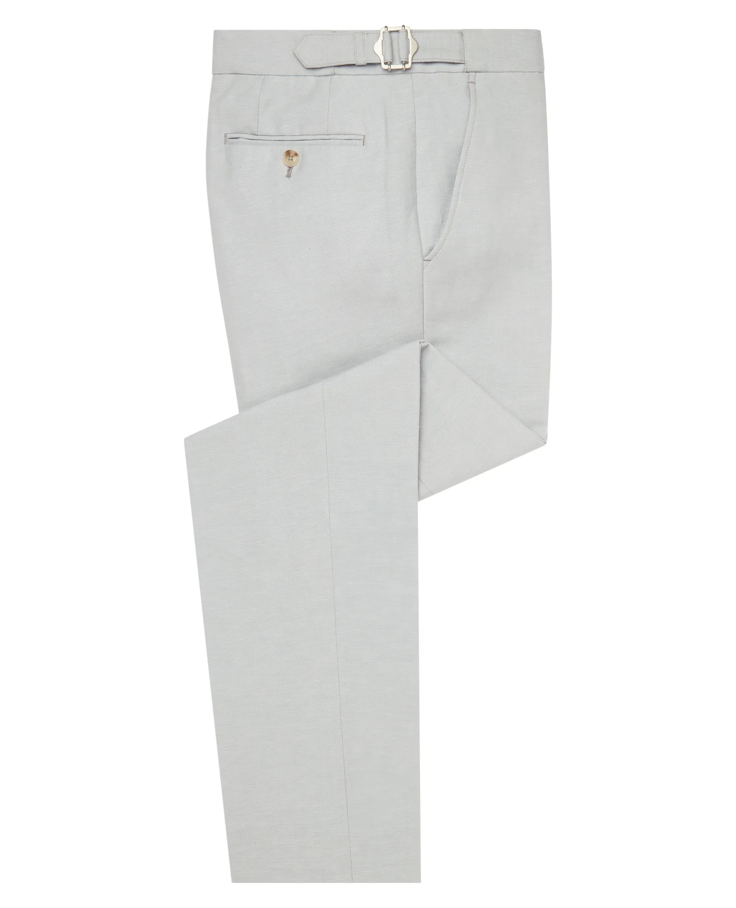 Slim Leg Linen-Blend Formal Trousers - Image 6