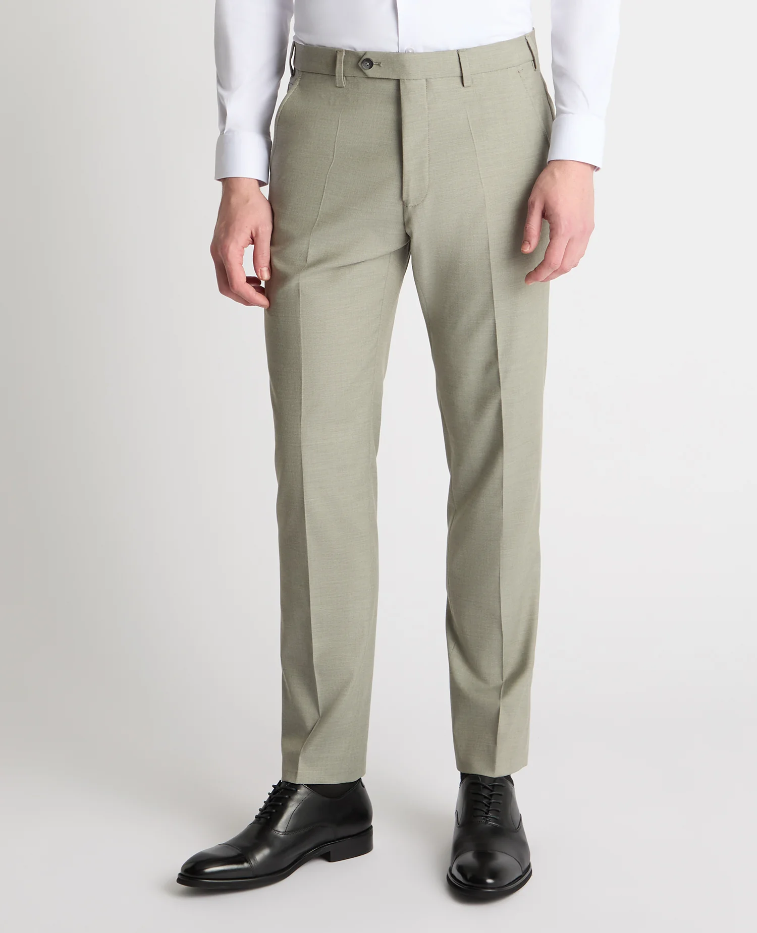Slim leg polyviscose formal trousers