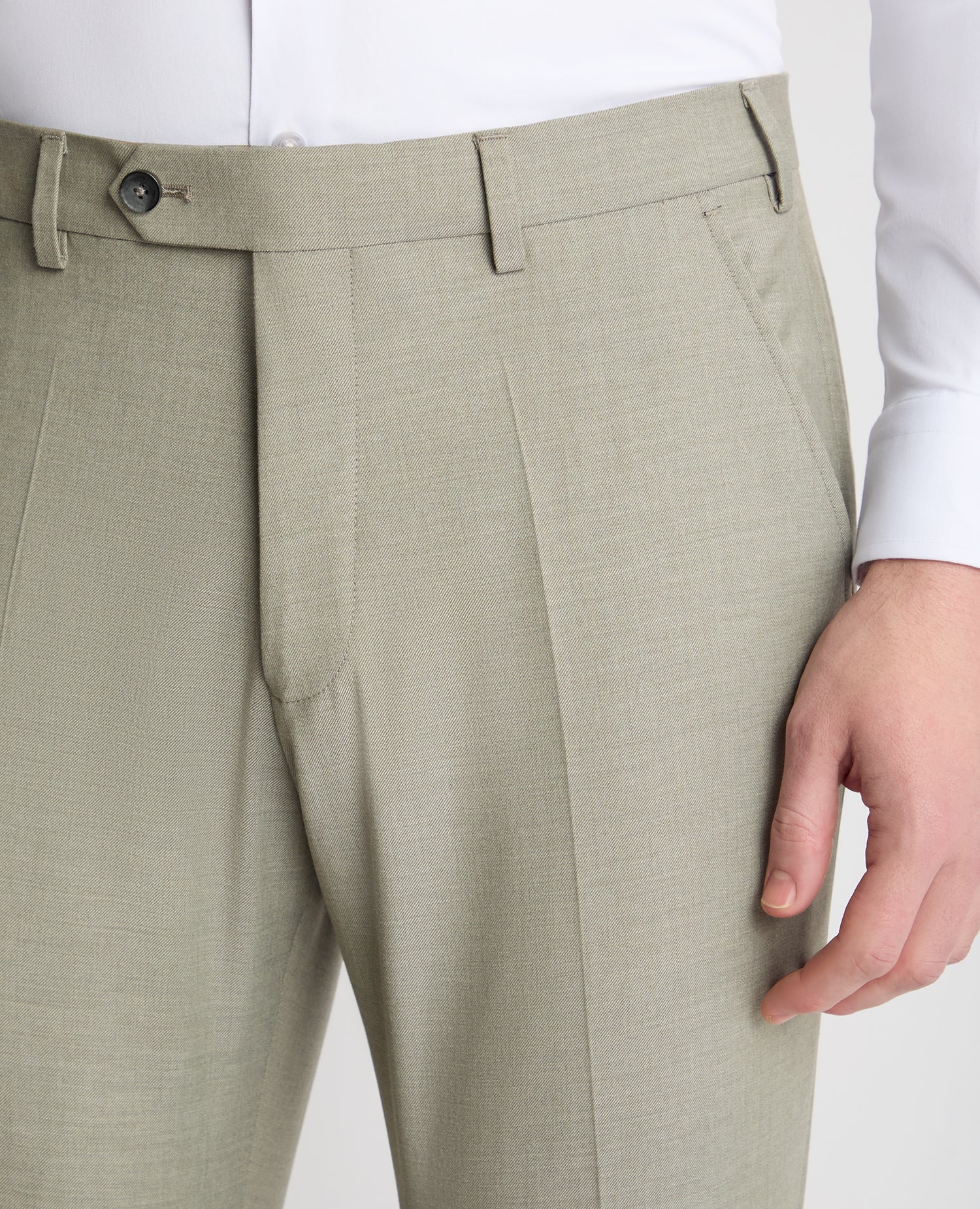 Slim leg polyviscose formal trousers - Image 4