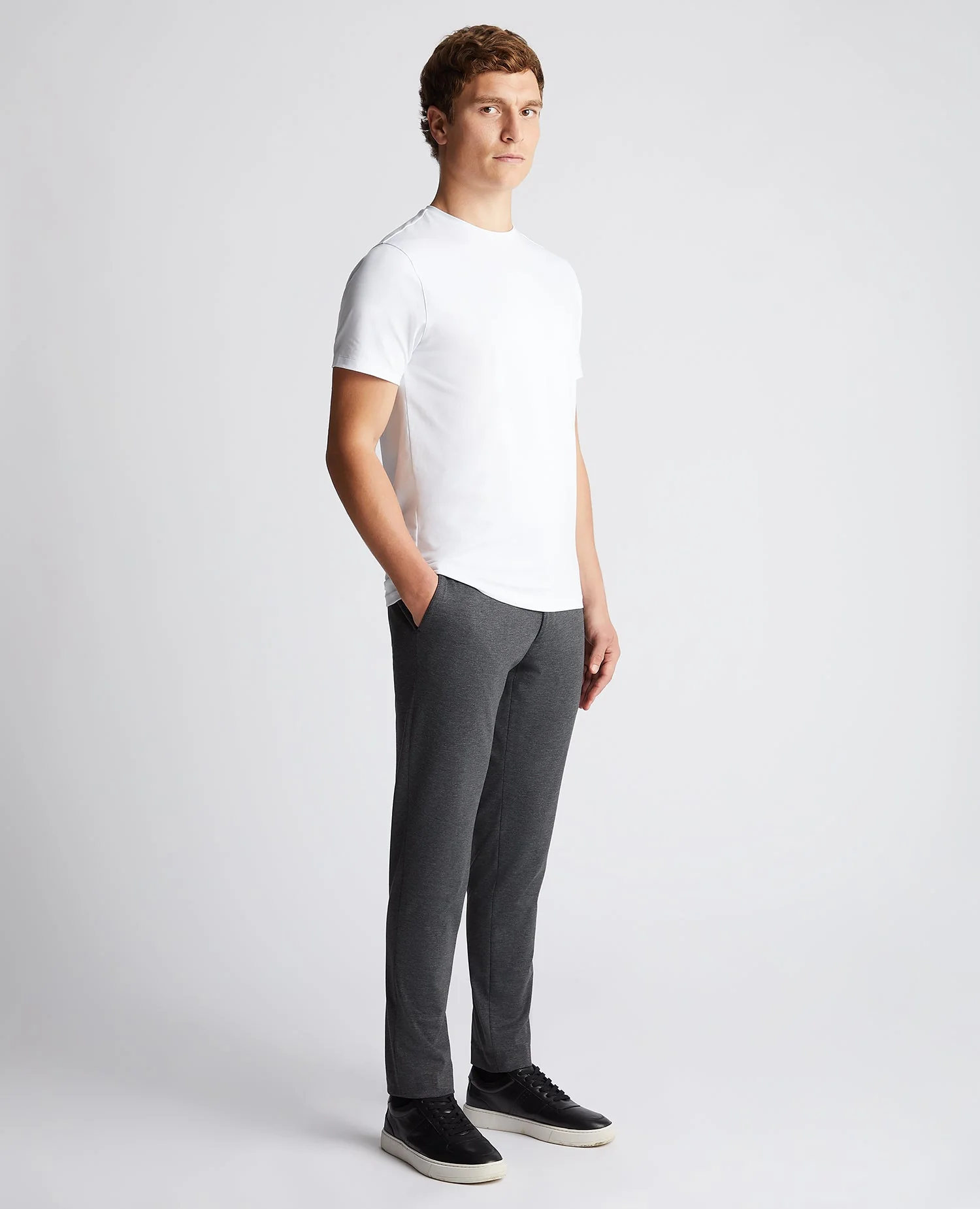 Slim Leg Stretch Formal Trousers - Image 2