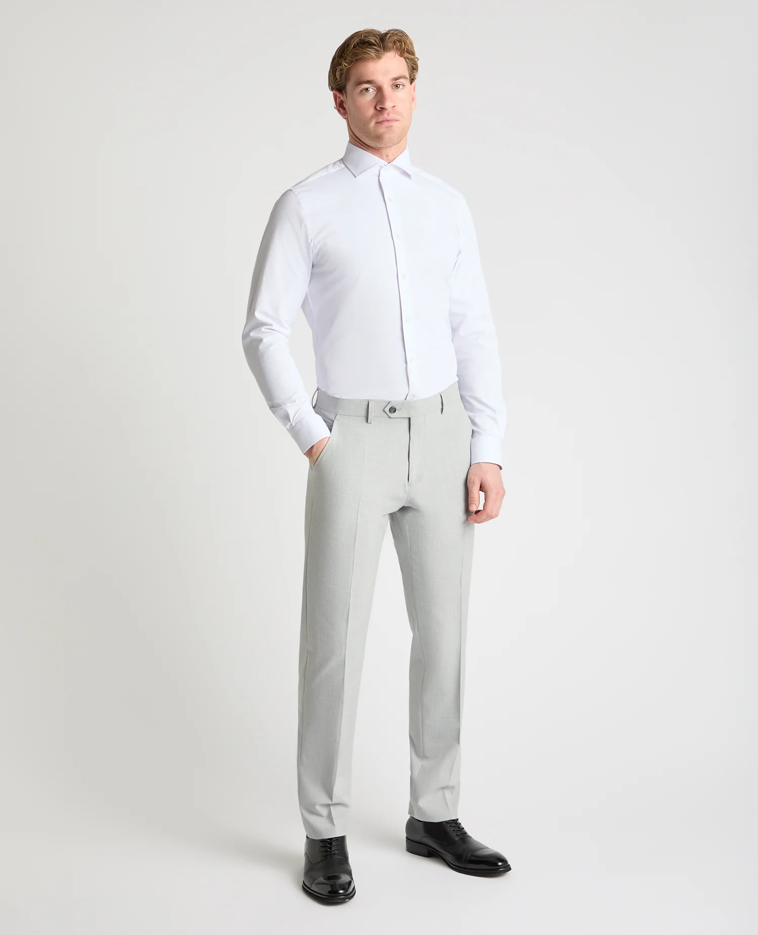 Slim Leg Stretch Formal Trousers - Image 2