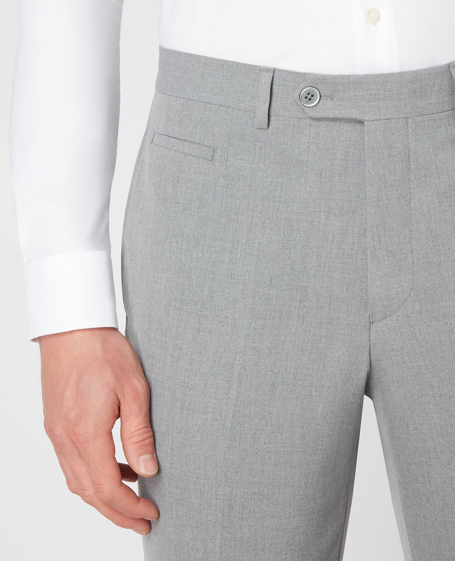 Slim Leg Stretch Formal Trousers - Image 4