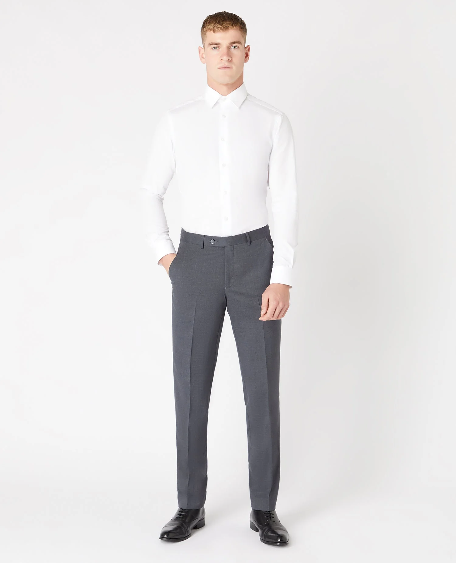 Slim Fit Wool-Blend Stretch Mix and Match Trousers - Image 2