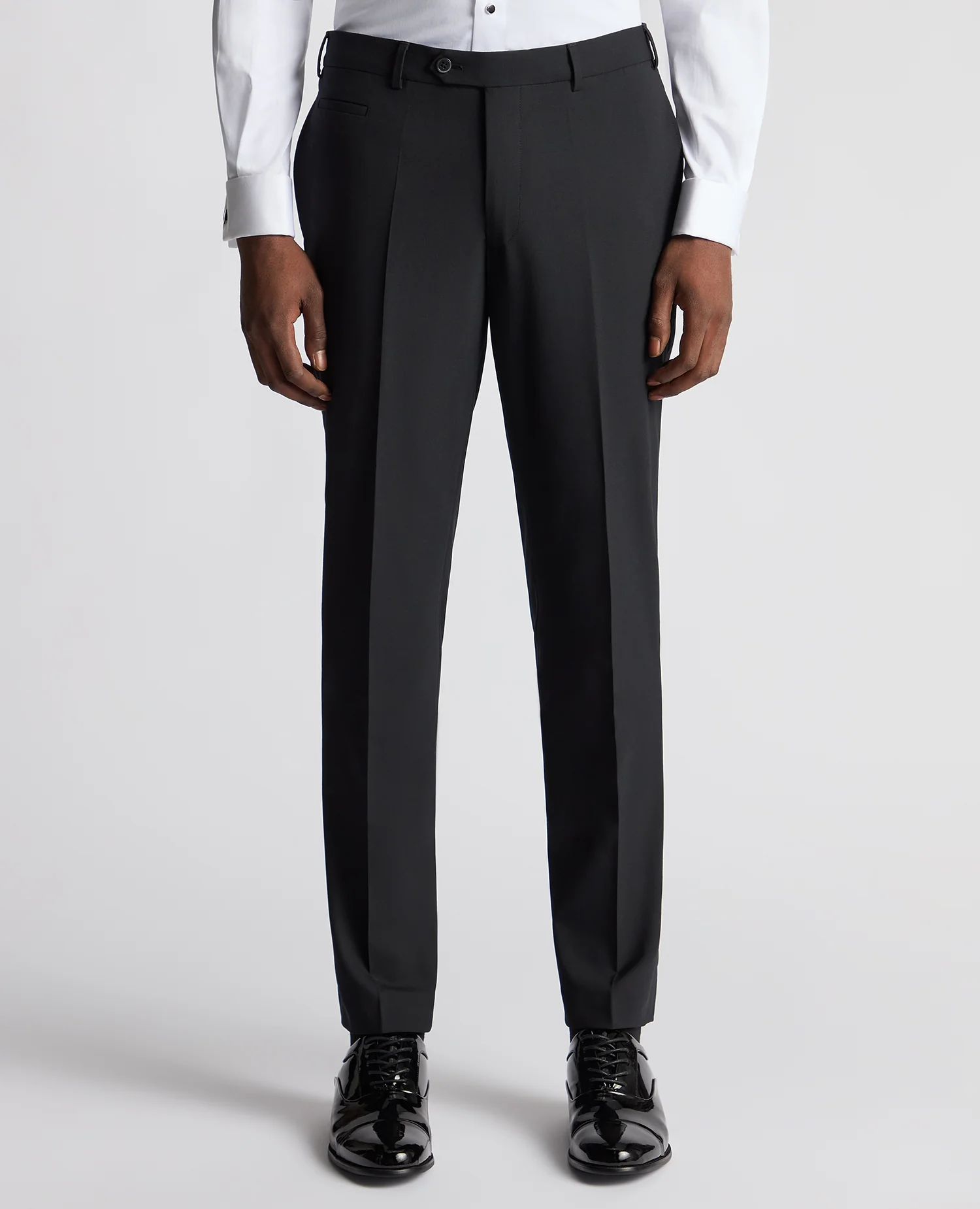 Slim Fit Wool-Blend Formal Trousers
