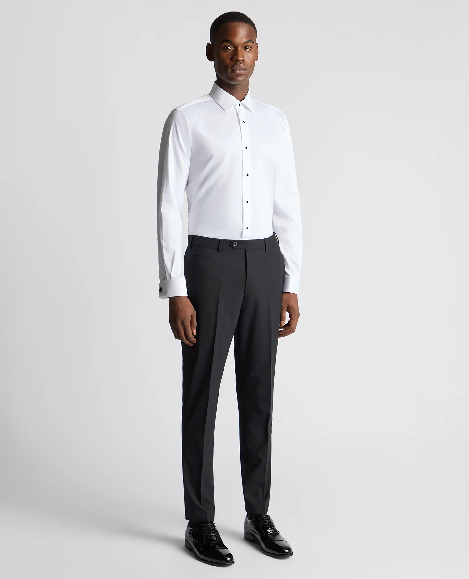Slim Fit Wool-Blend Formal Trousers - Image 2