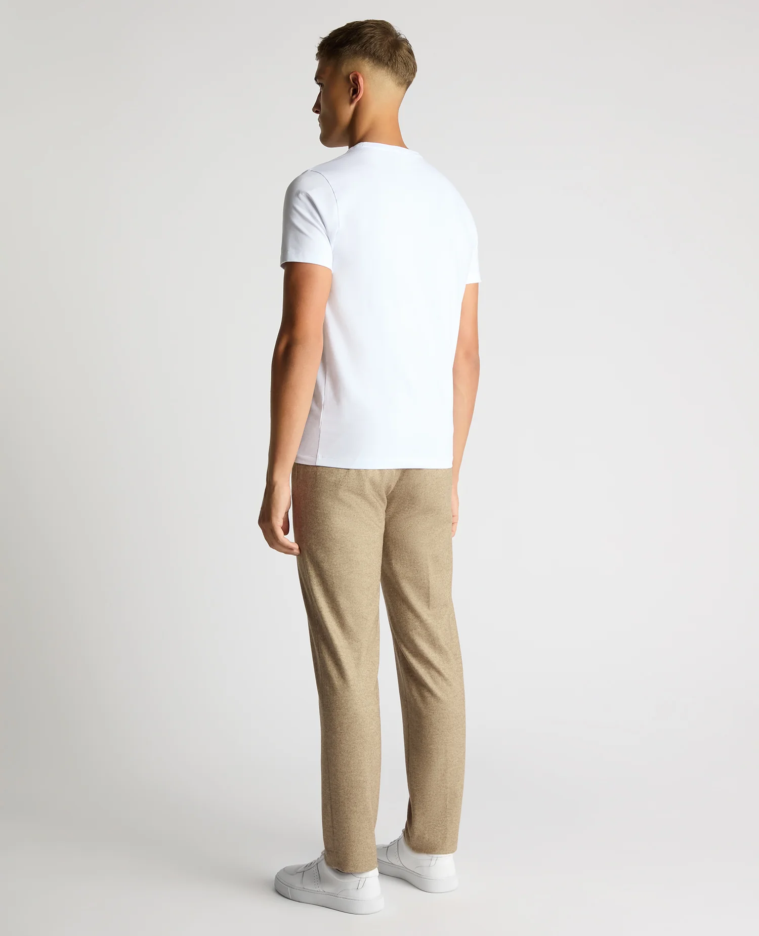 Slim Leg Wool Blend Trousers - Image 3