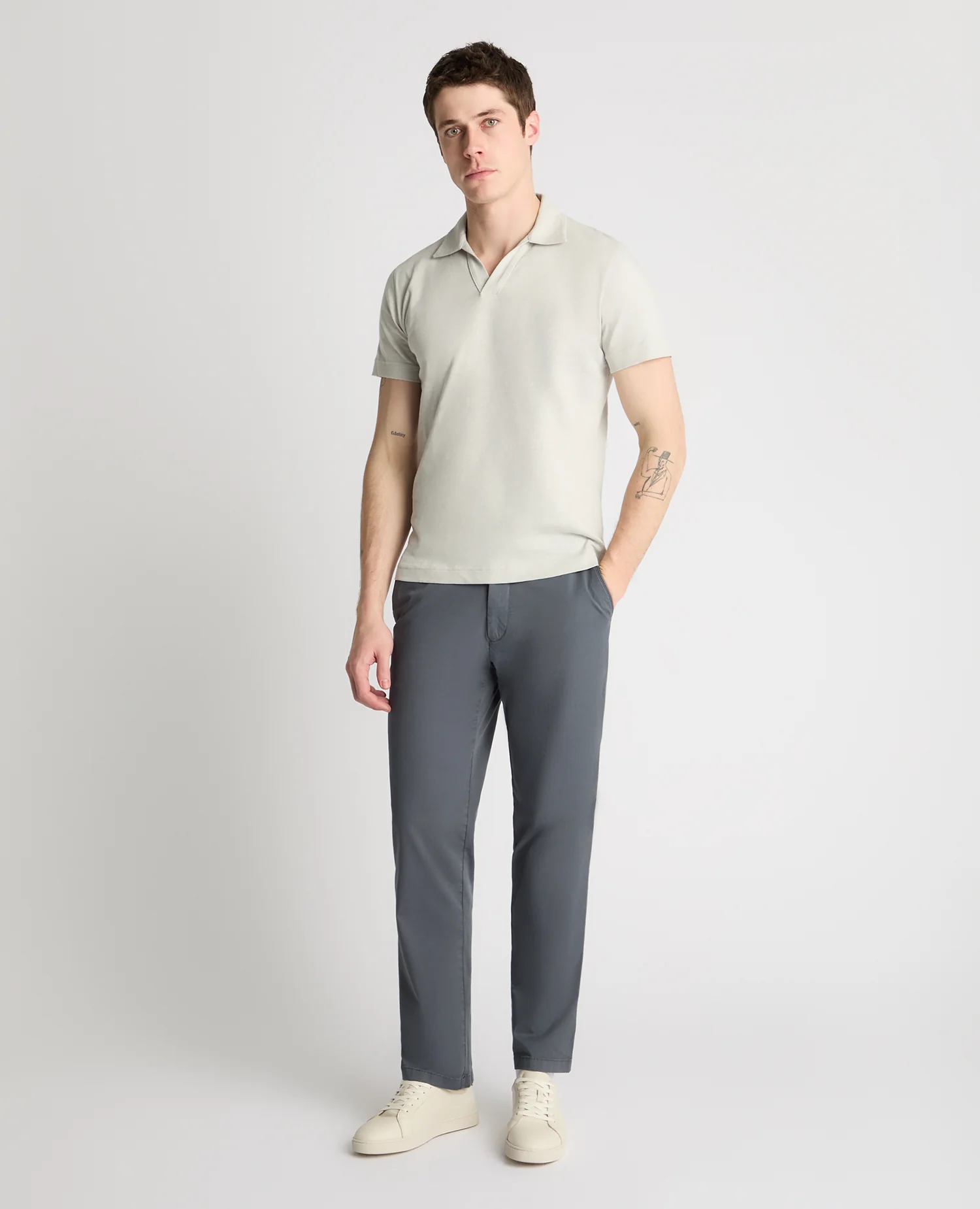 Slub Yarn Jersey Polo Shirt - Image 2