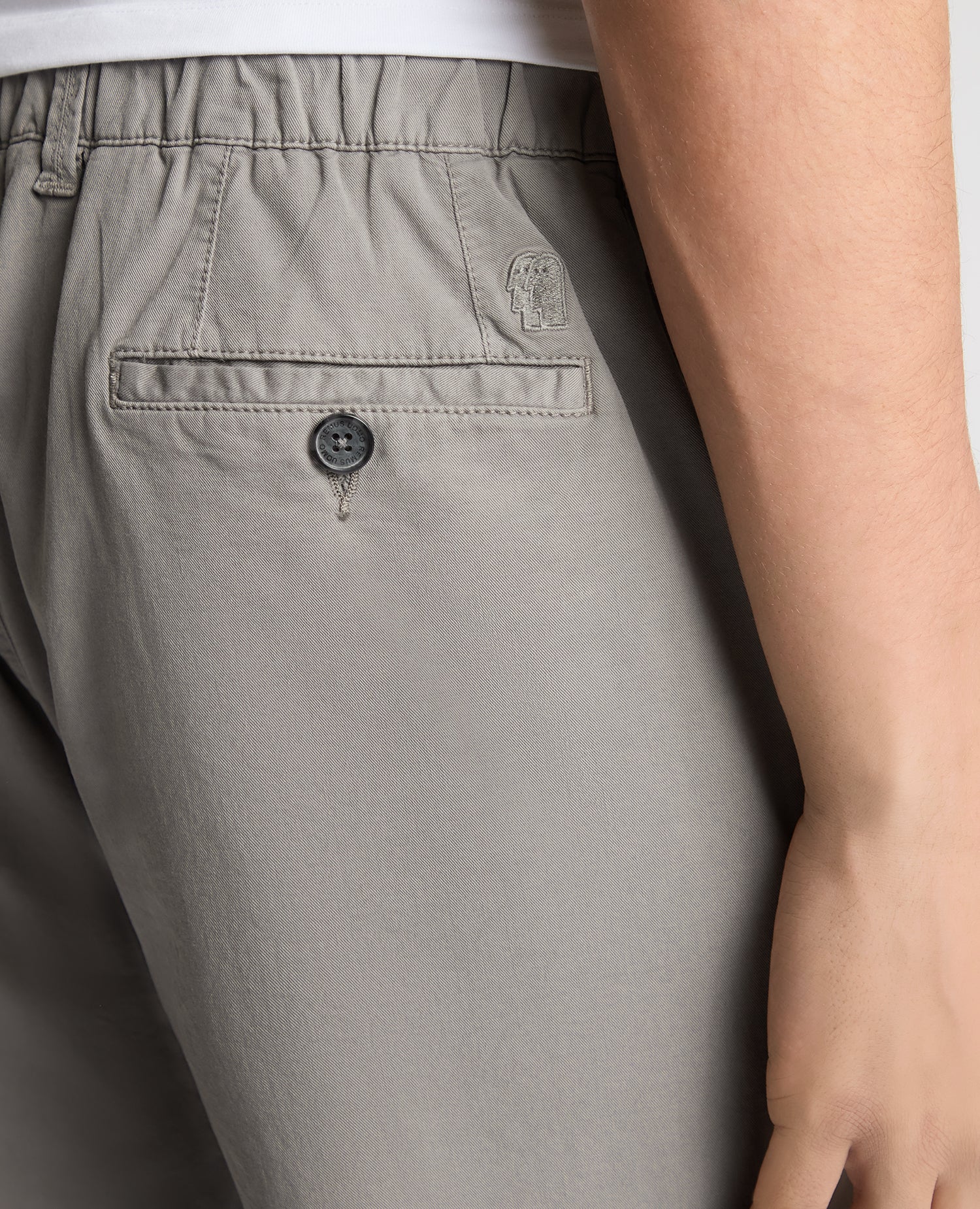 Grey Straight Leg Cotton-Blend Chinos - Image 5
