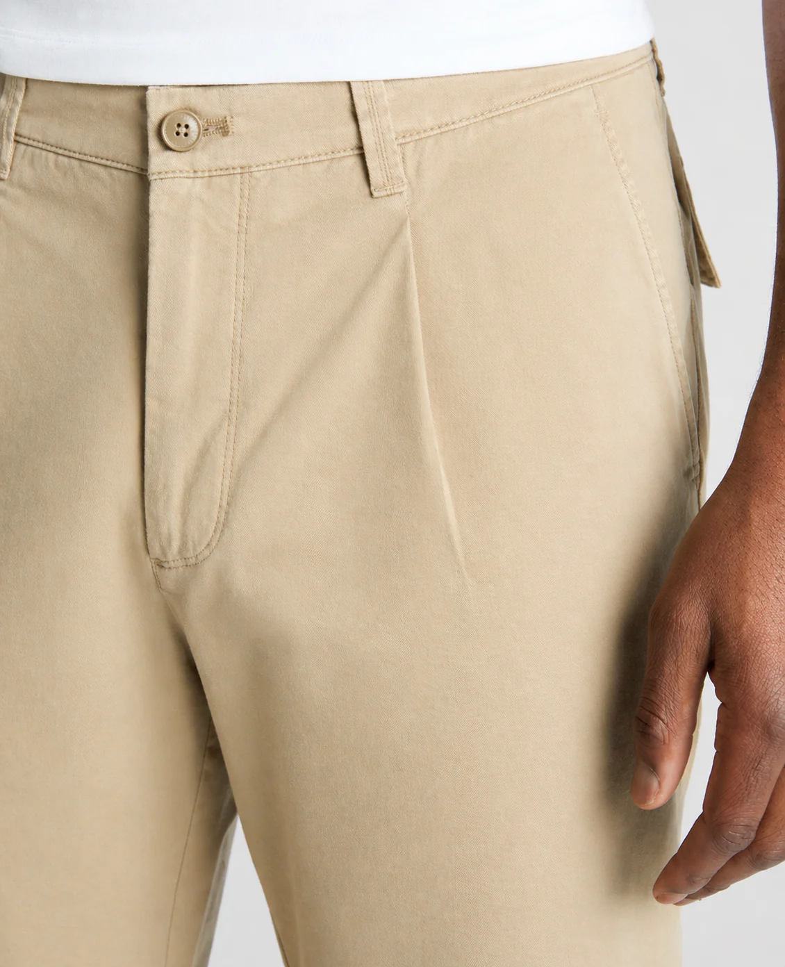 Stone Straight Leg Cotton-Blend Chino Shorts - Image 4