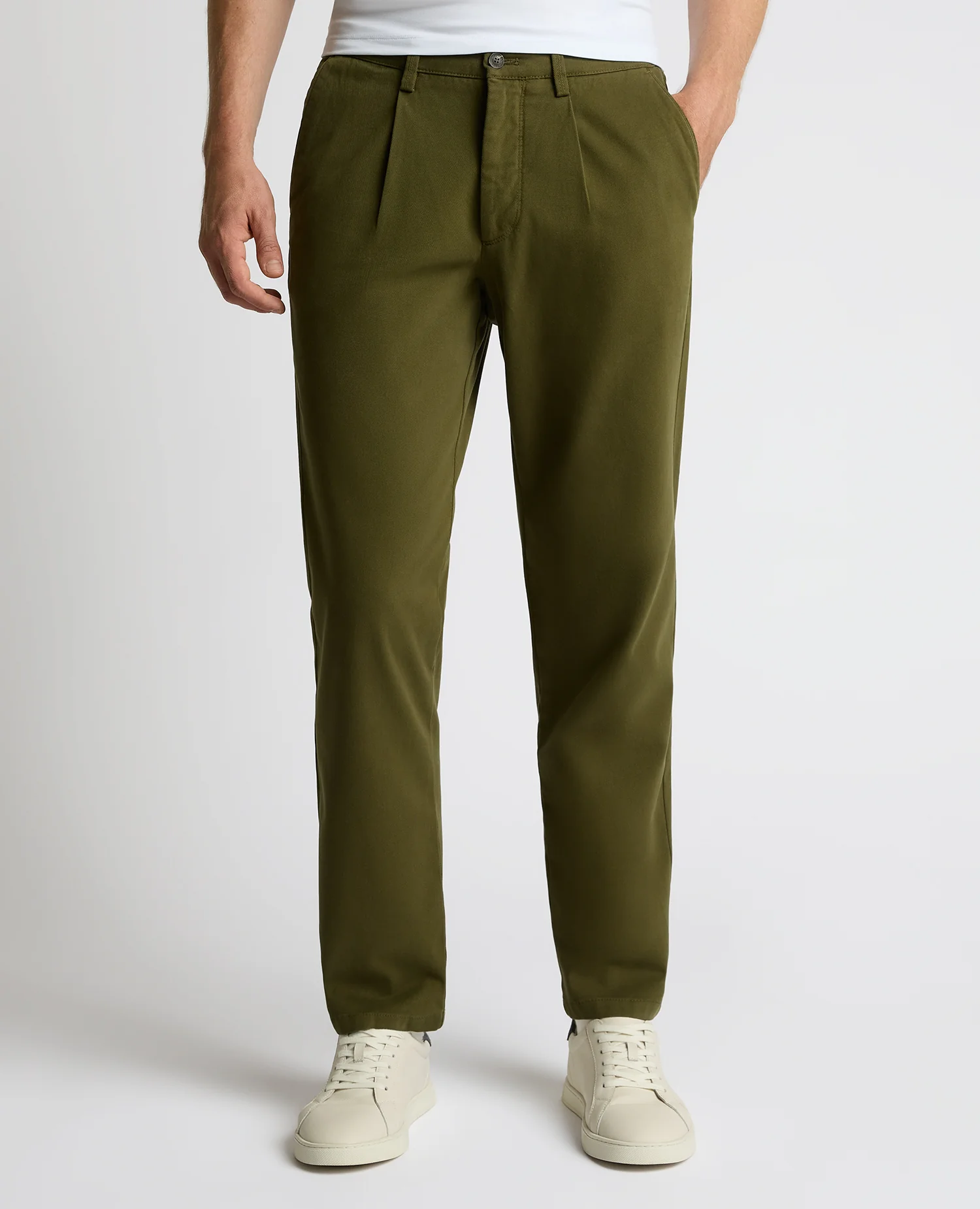 Straight Leg Cotton-Stretch Riley Chinos