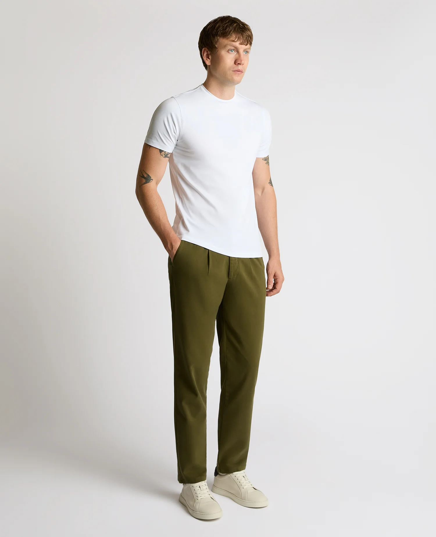 Straight Leg Cotton-Stretch Riley Chinos - Image 2