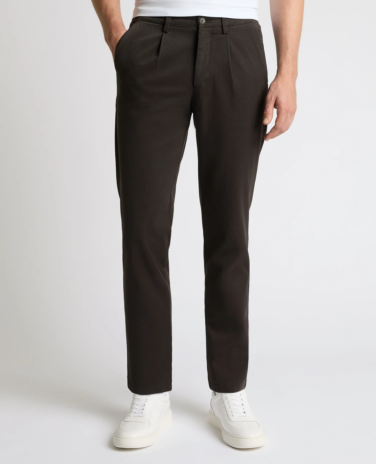 Straight Leg Cotton-Stretch Riley Chinos