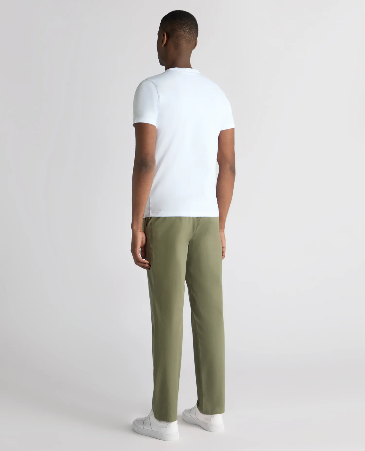 Green Straight Leg Cotton Stretch Chino - Image 3