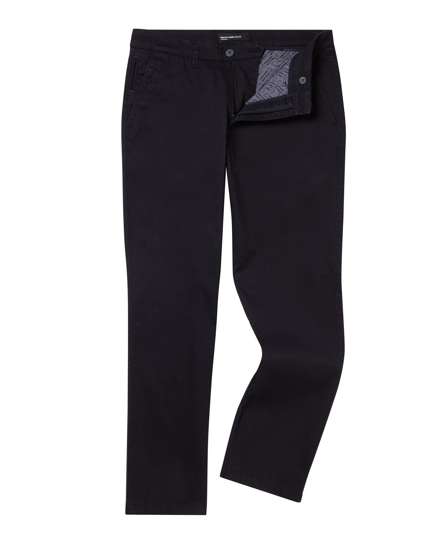 Navy Straight Leg Cotton Stretch Chino - Image 6