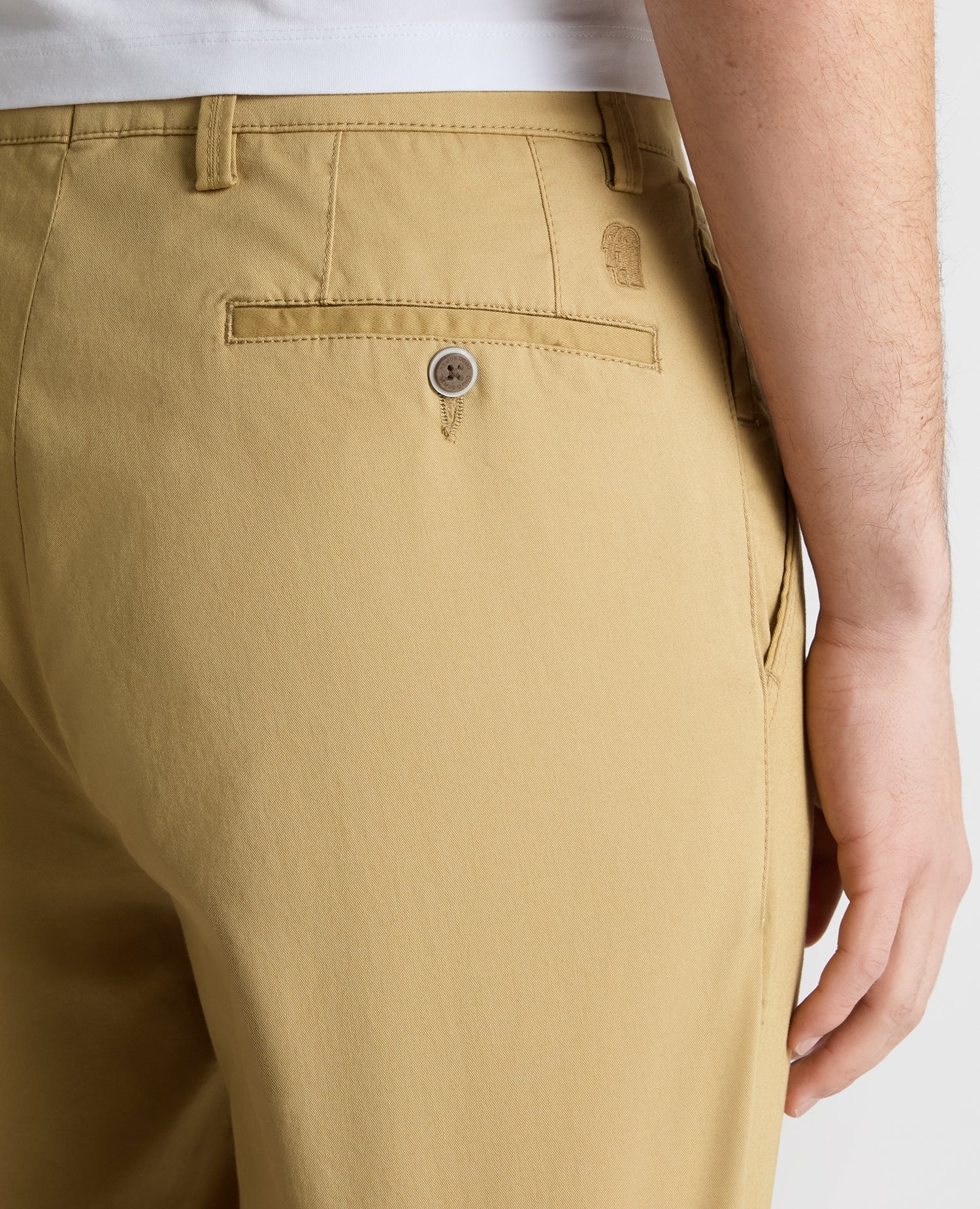 Camel Straight Leg Cotton Stretch Chino - Image 3