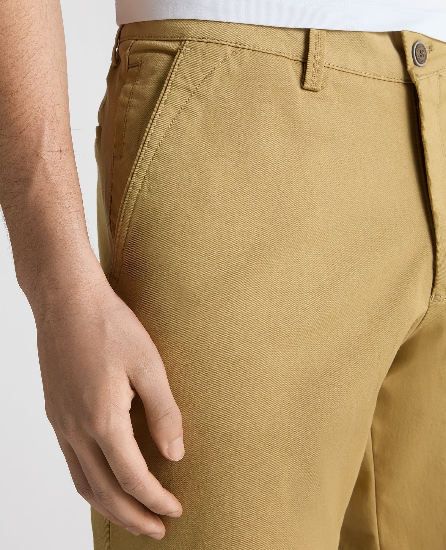 Camel Straight Leg Cotton Stretch Chino - Image 4