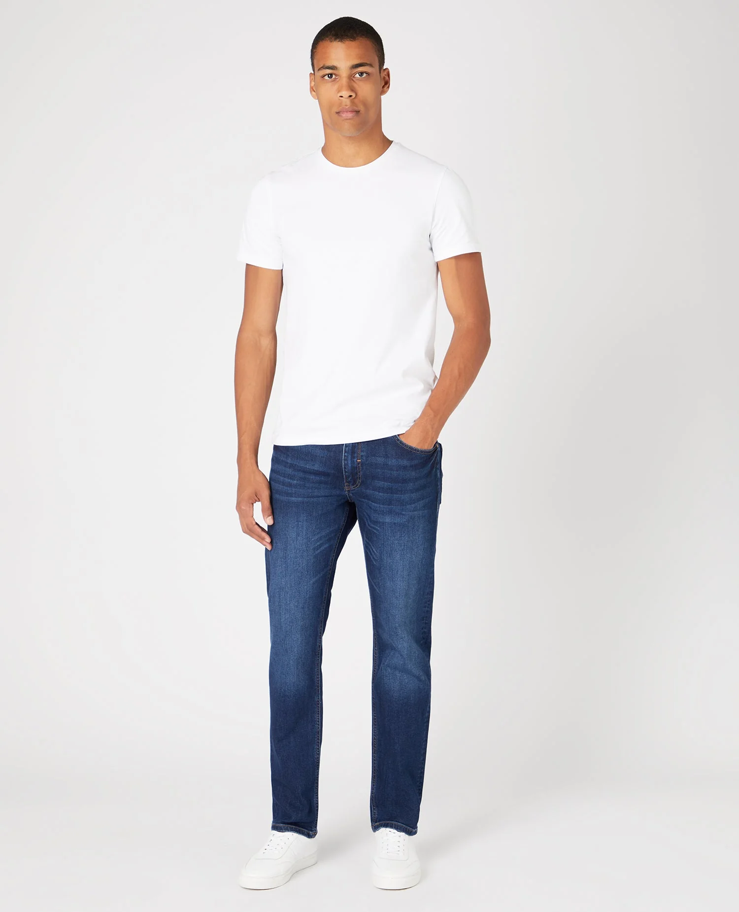 Straight Leg Cotton-Stretch Jeans - Image 2