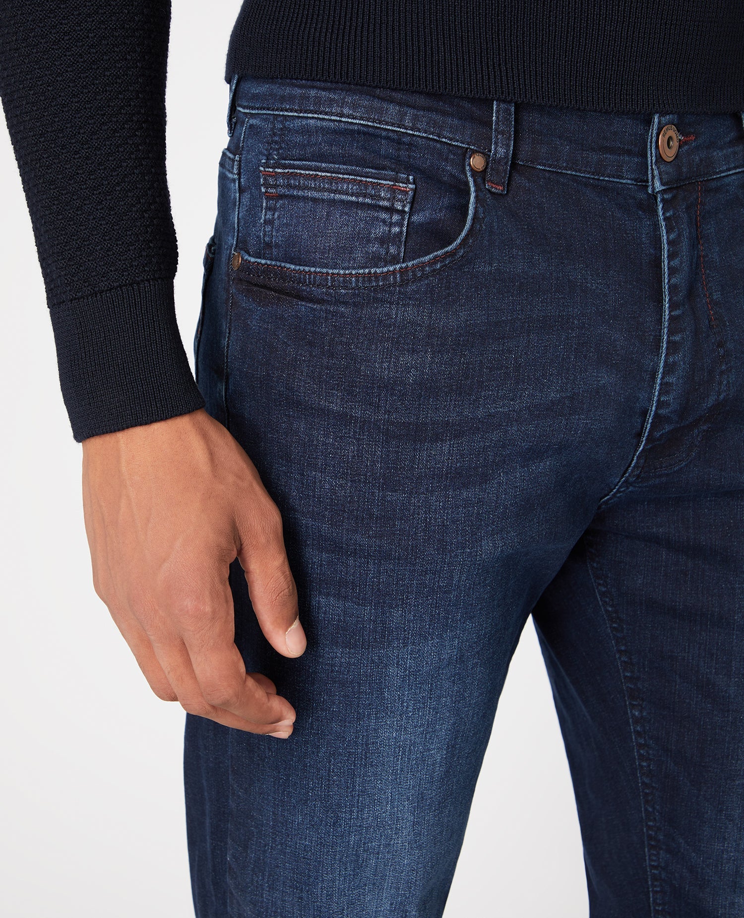 Straight Leg Cotton Stretch Jeans - Image 4