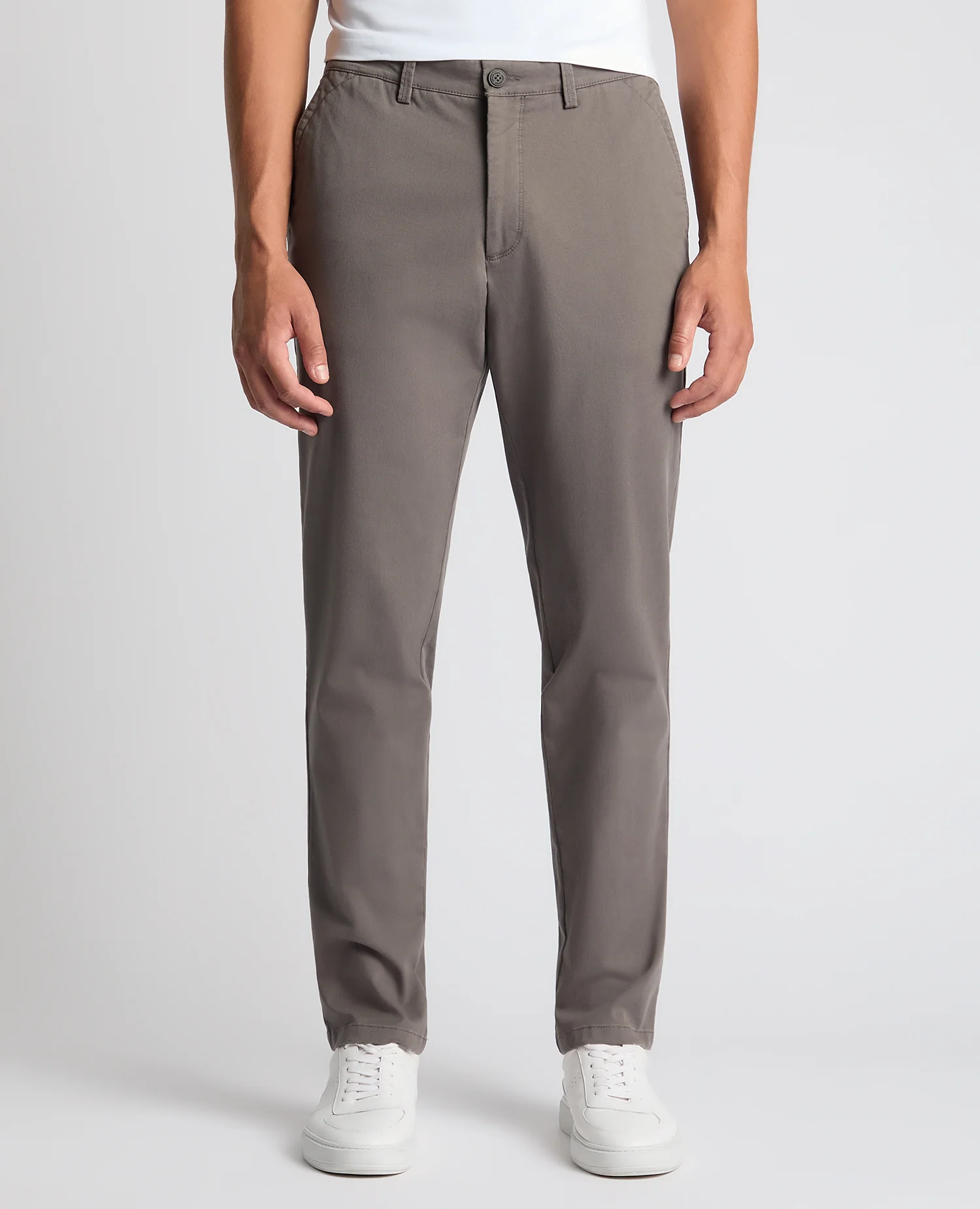 Straight Leg Cotton-Stretch Washed Chino