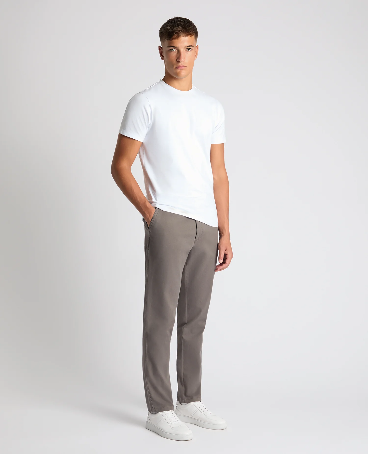 Straight Leg Cotton-Stretch Washed Chino - Image 2