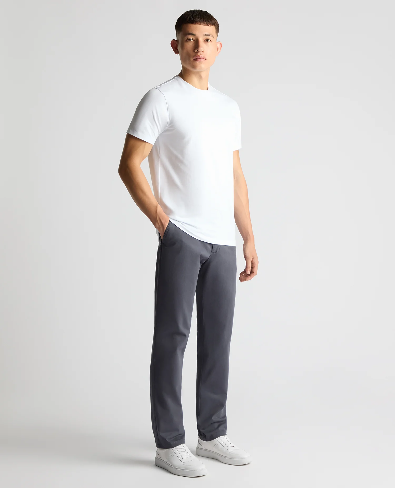 Straight Leg Cotton-Stretch Washed Chino - Image 2