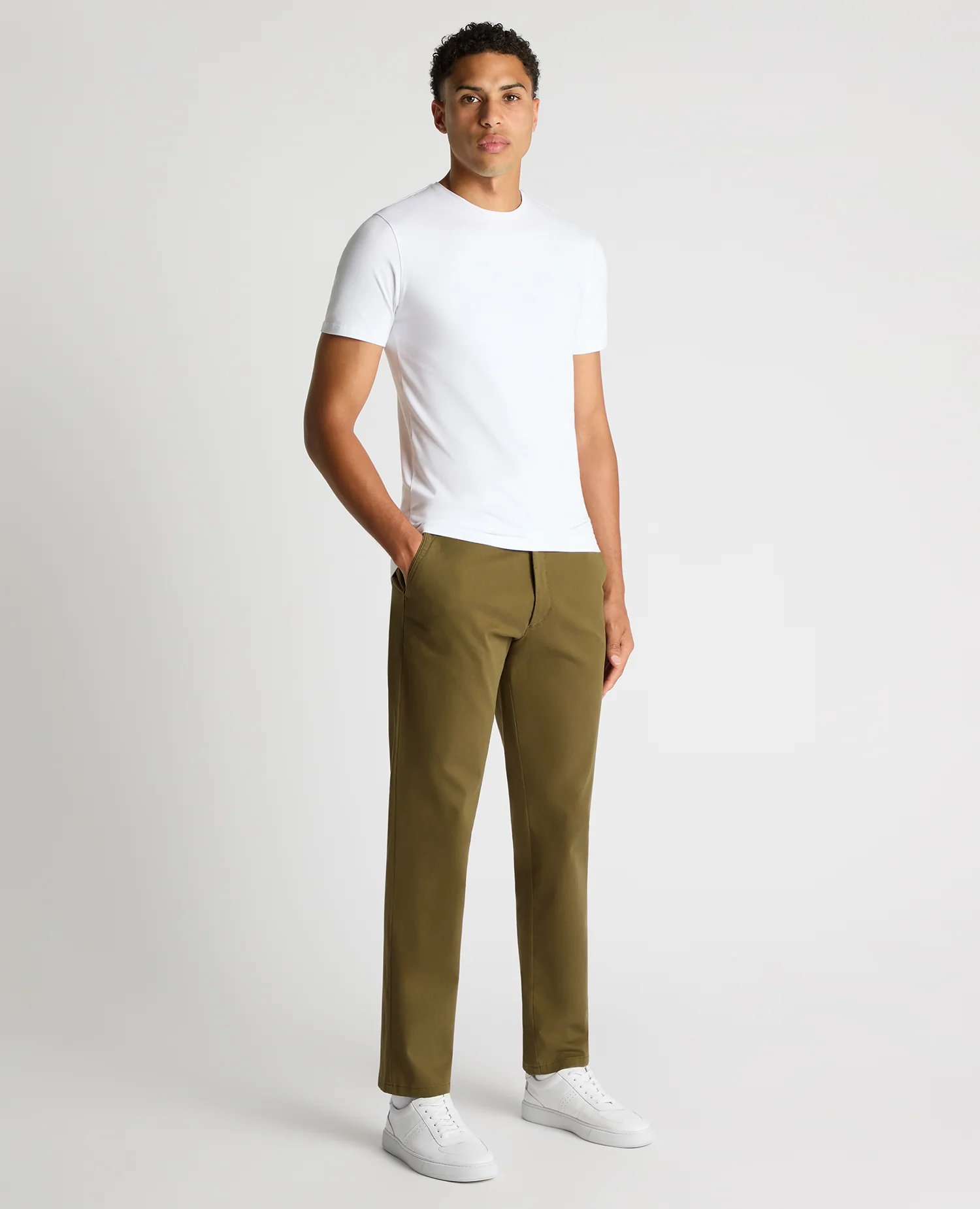 Straight Leg Cotton-Stretch Washed Chino - Image 2