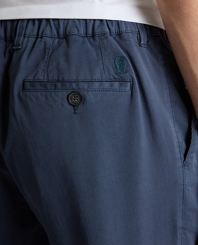 Blue Straight Leg Cotton-Blend Chinos - Image 5